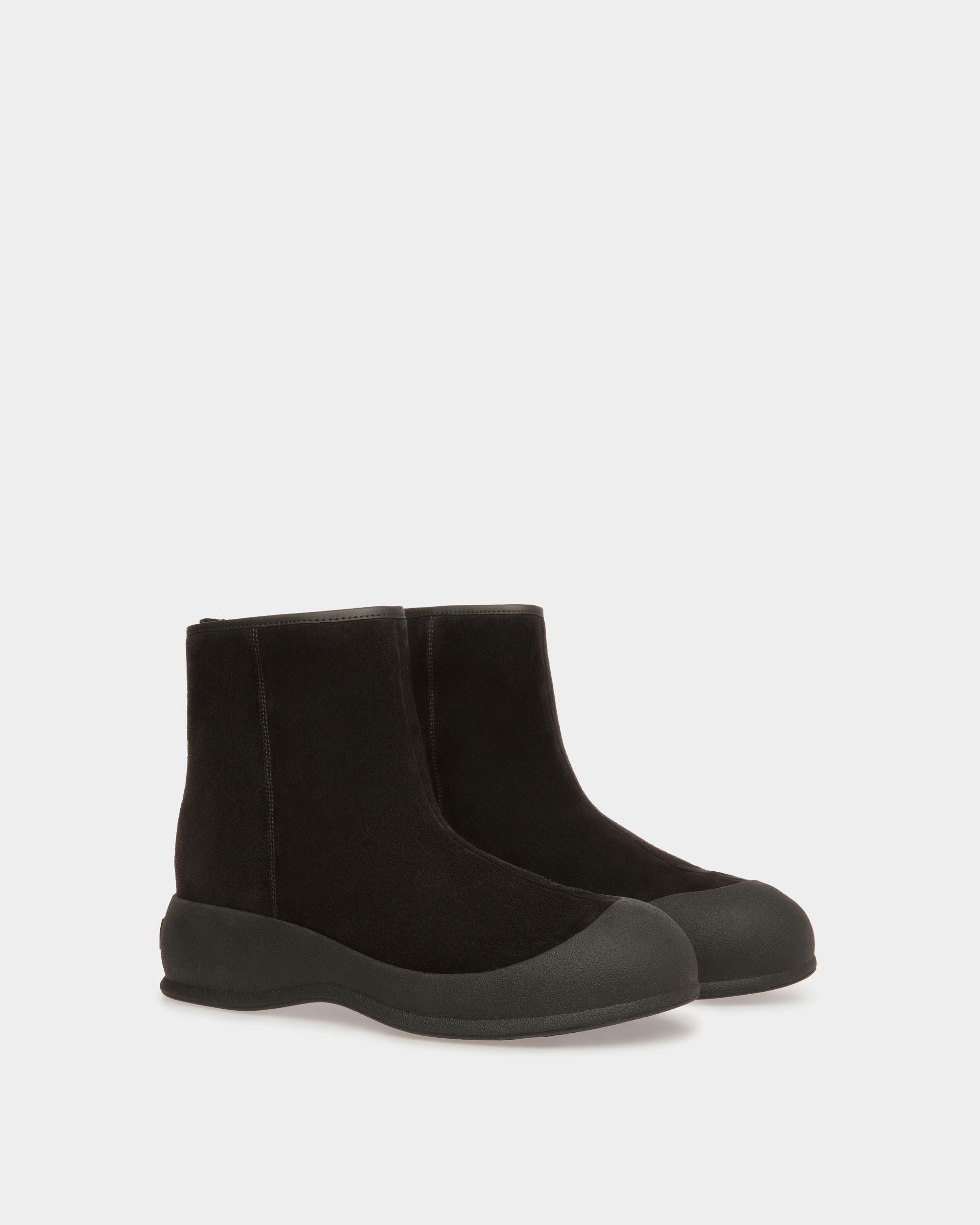 Men s Frei Snow Boots In Black Leather Bally