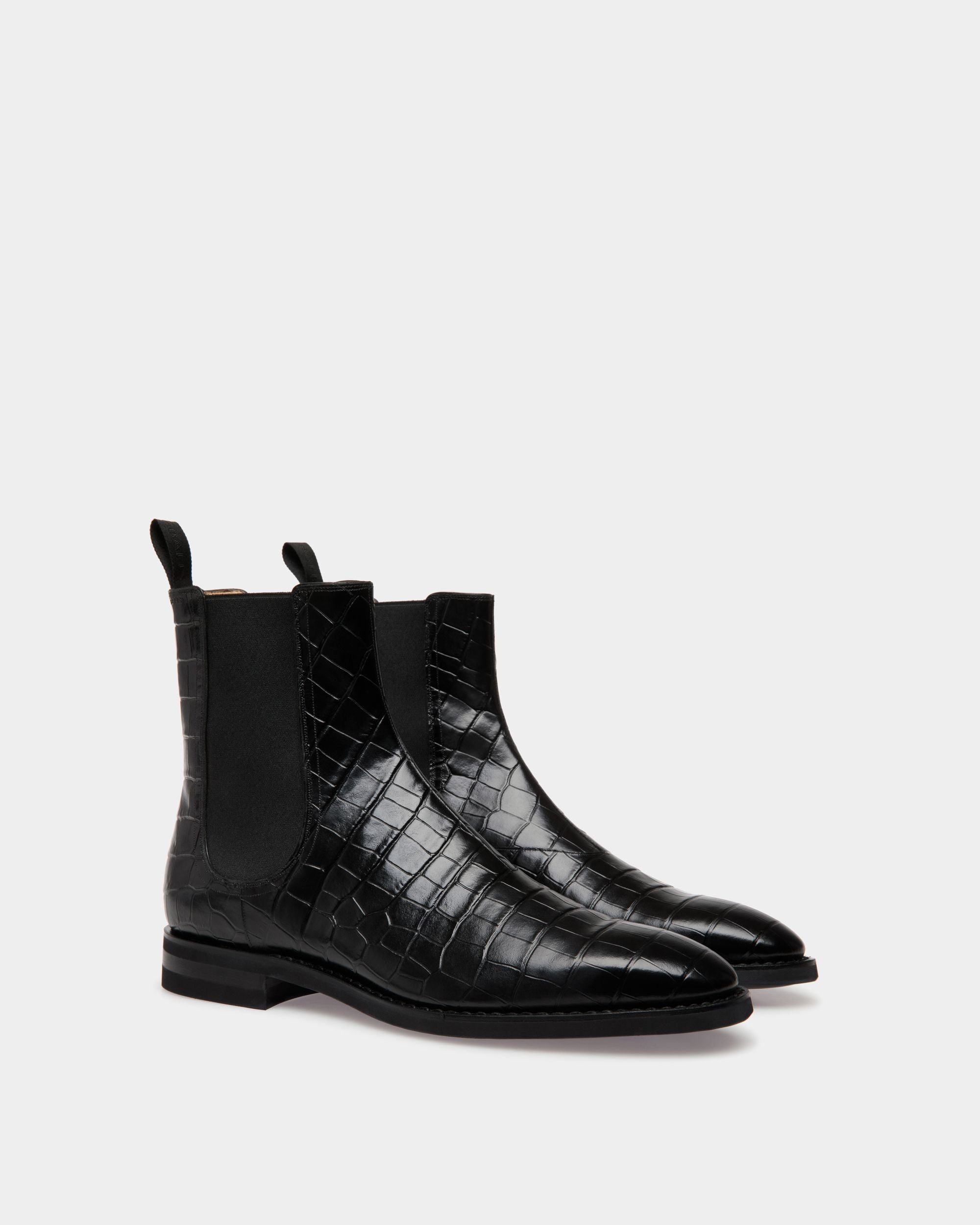 Scribe Boots In Black Leather - Hombre - Bally - 02