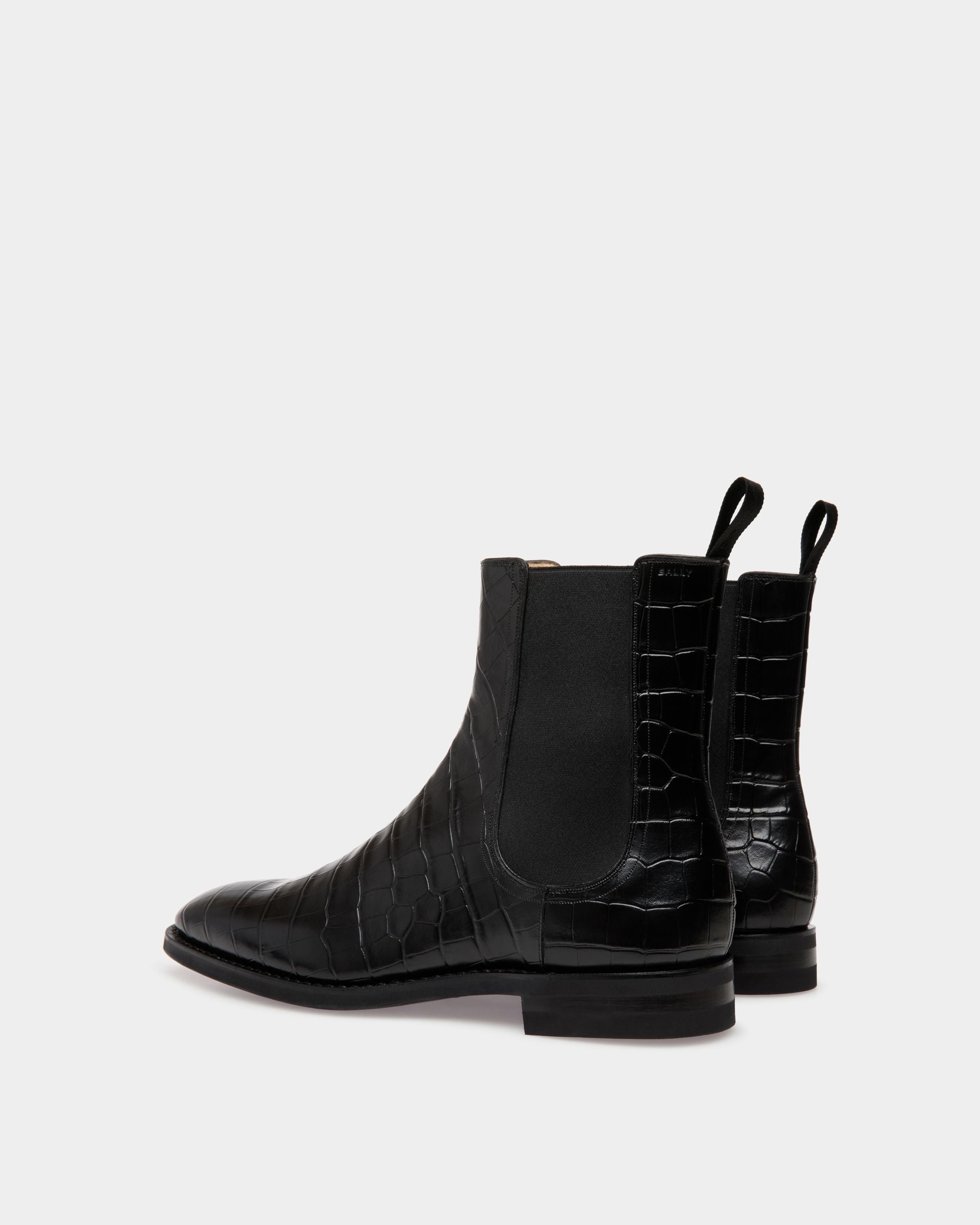 Scribe Boots In Black Leather - Hombre - Bally - 03