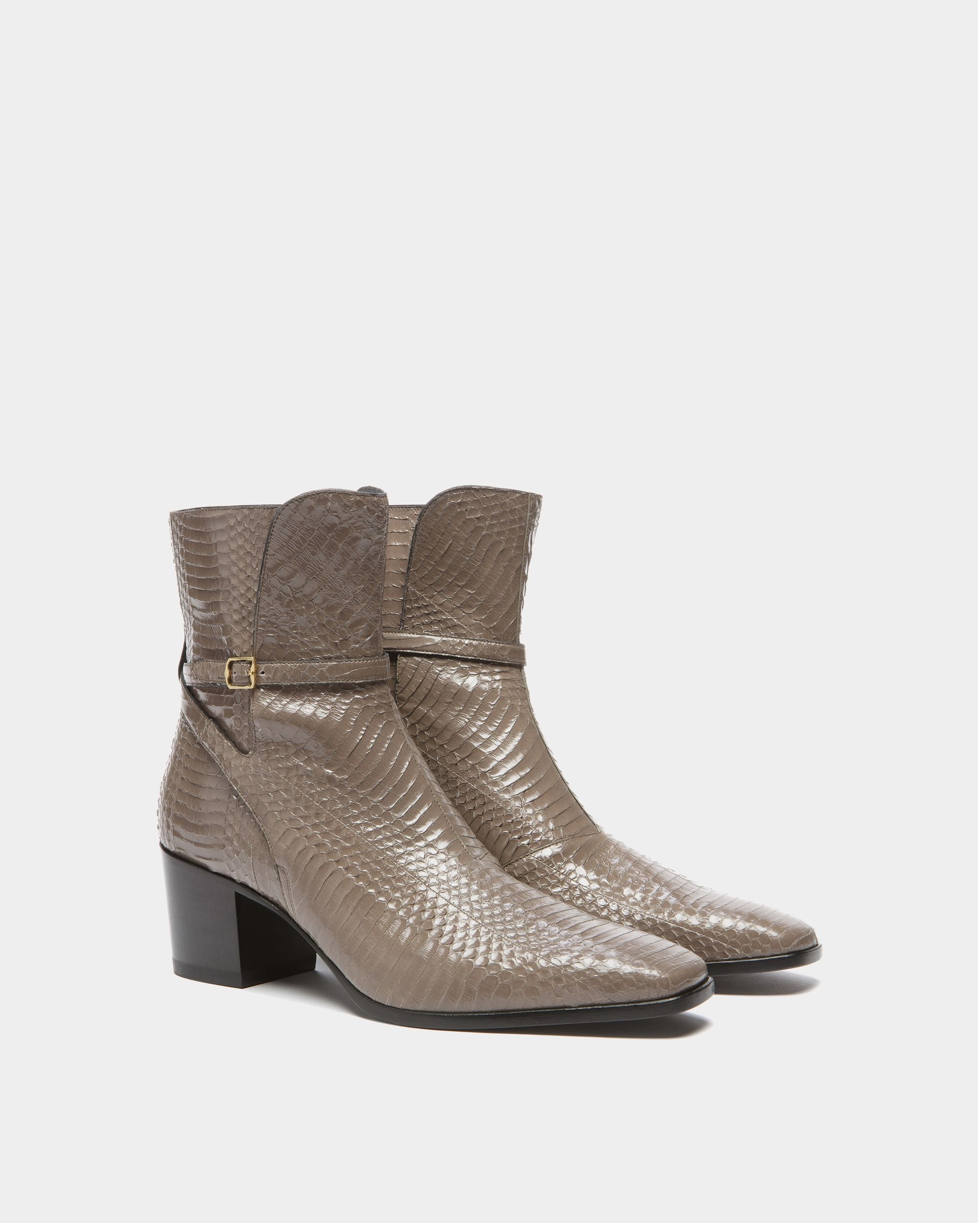 Botas Villy De Piel Gris - Hombre - Bally - 03