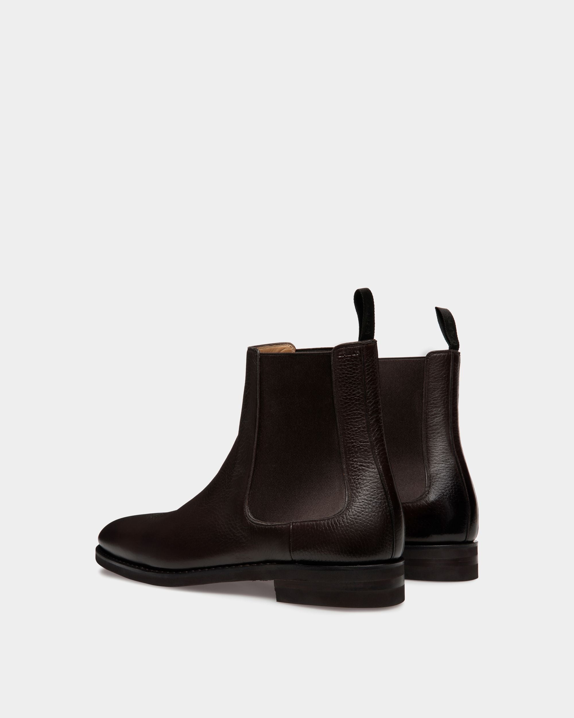 Scribe Un Bootie In Ebano Deer Leather - Hombre - Bally - 01