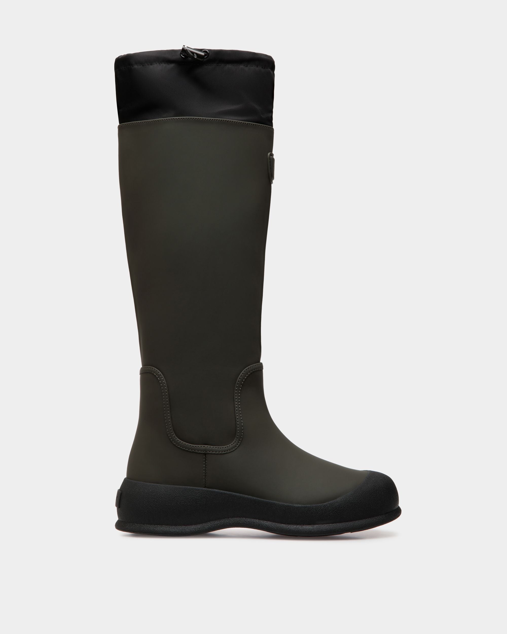 Frei Boot in Military Green Rubberized Leather - Men's - Bally - 01