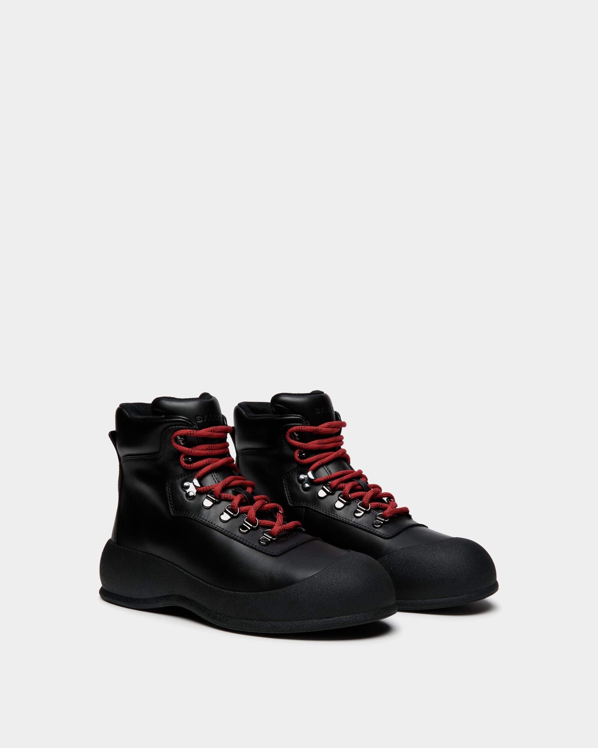 Frei Bootie in Black Leather and Fabric - Men's - Bally - 02