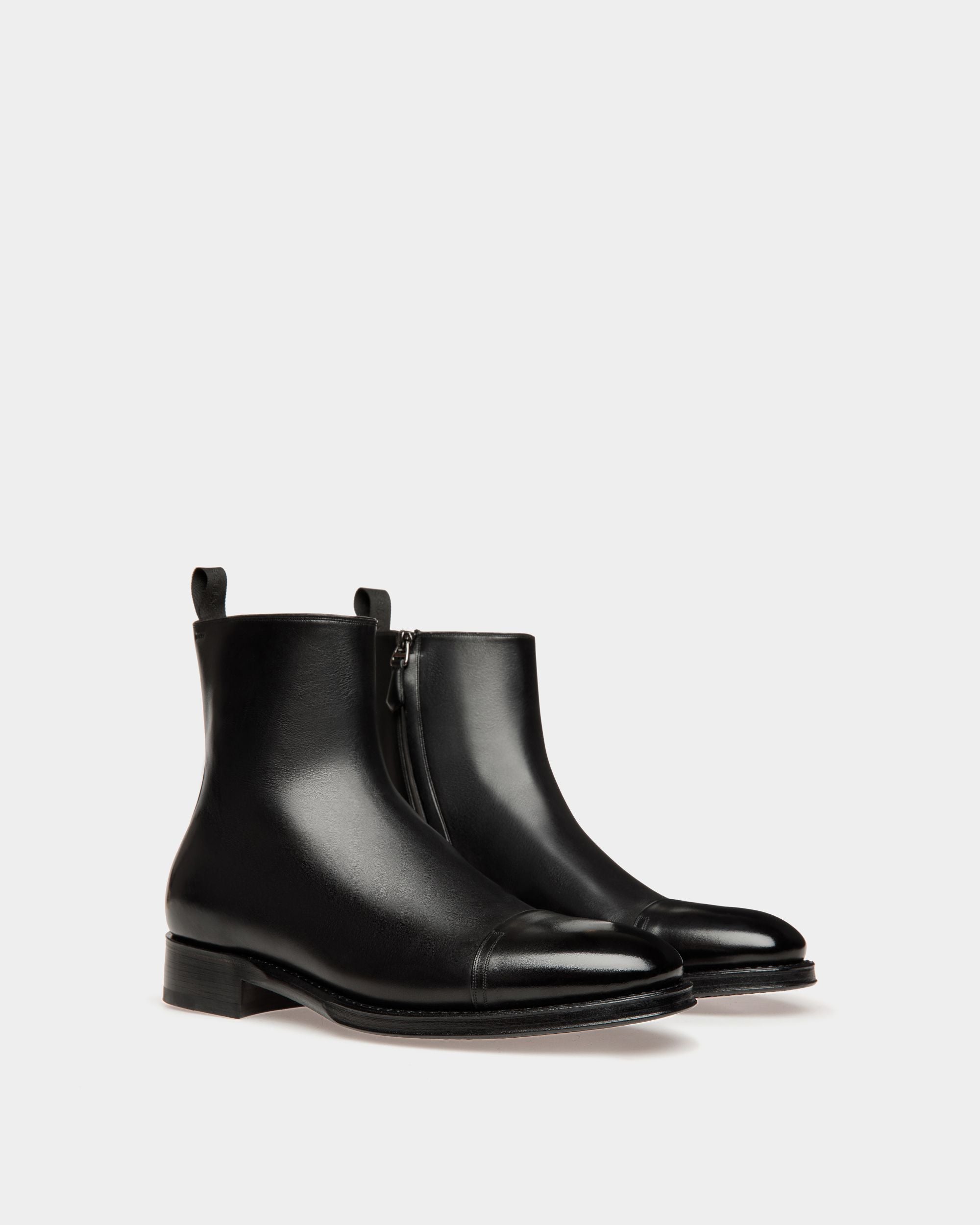 Adrien Brody Travel Collection Bootie In Black Leather - Men's - Bally - 03
