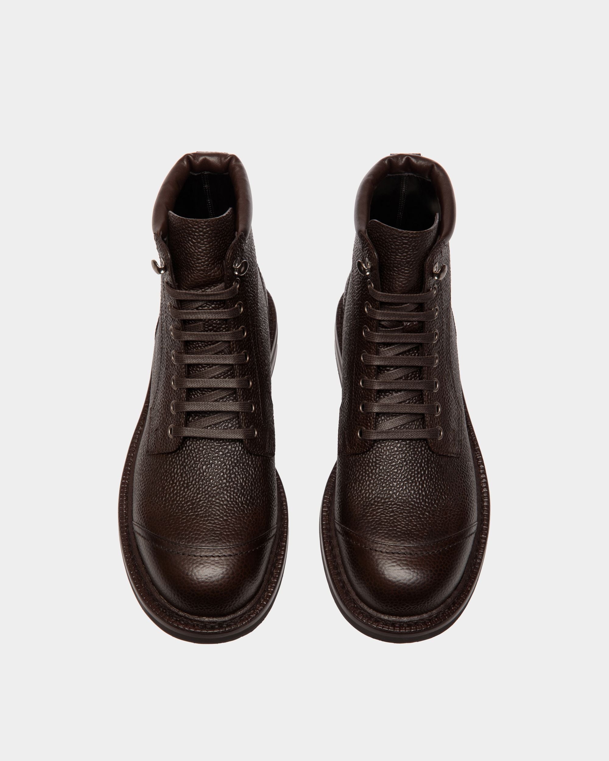 Norwelt Bootie In Ebano Grained Leather - Men's - Bally - 05