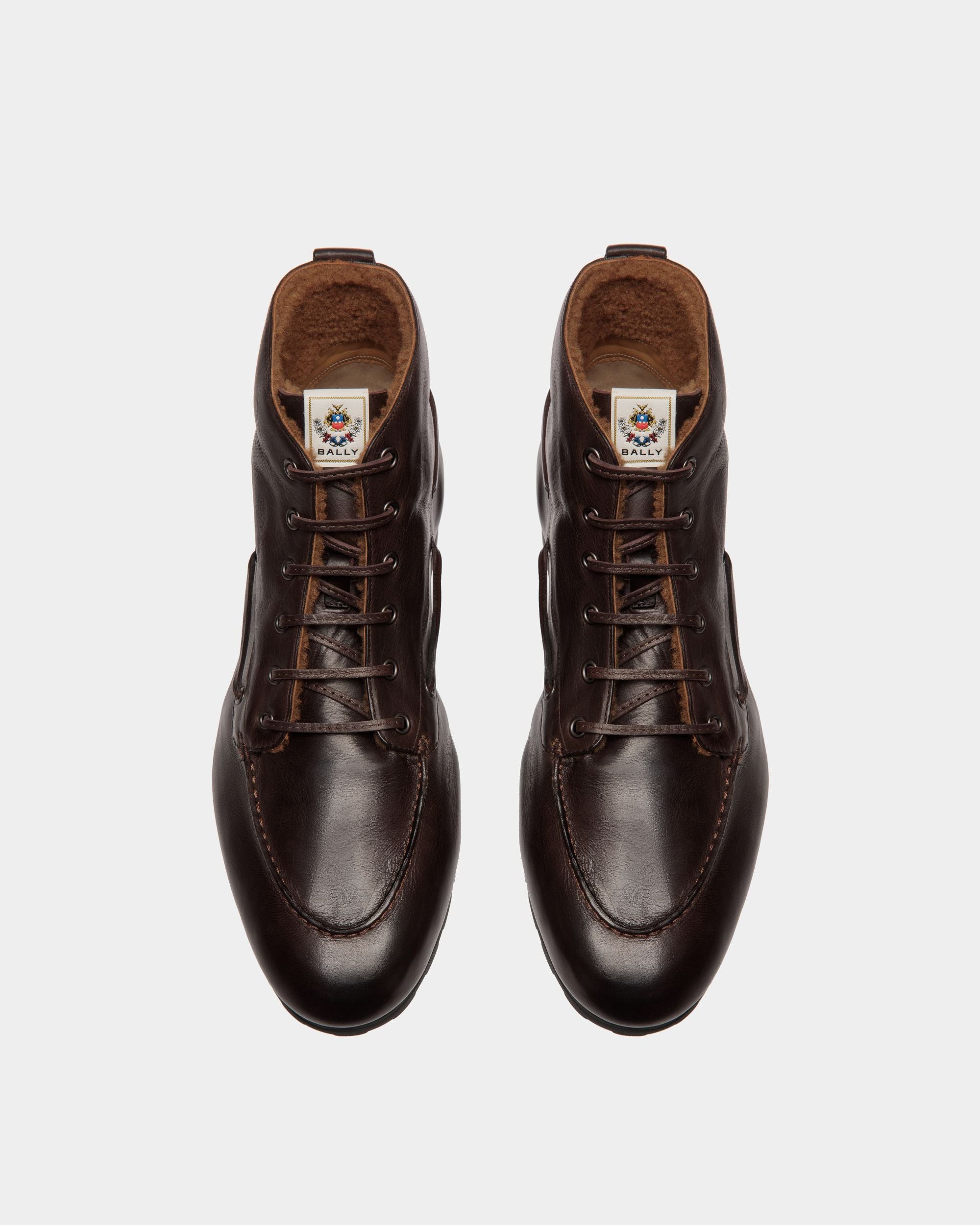 Botín De La Cápsula Winter De Piel Ébano - Hombre - Bally - 05