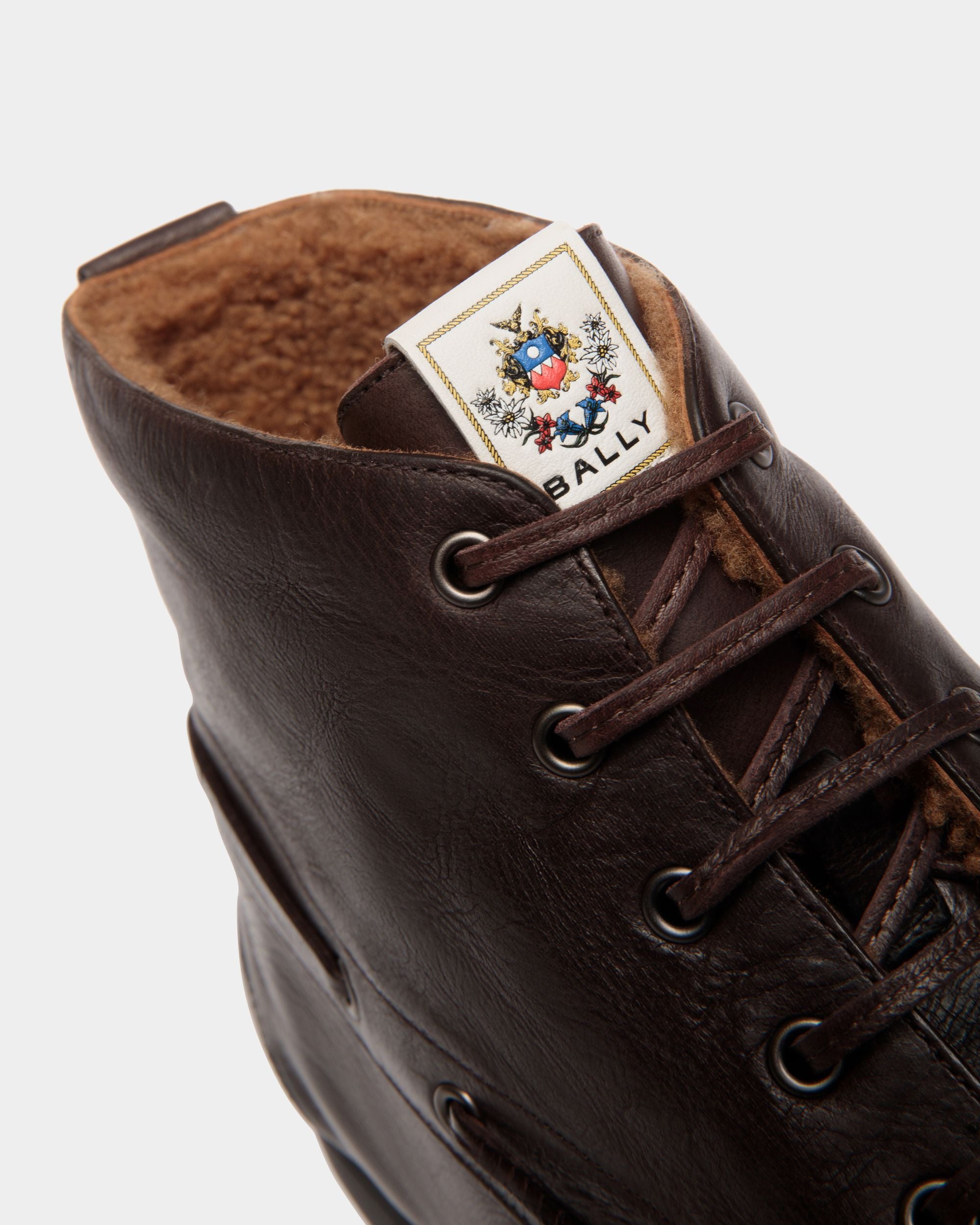 Botín De La Cápsula Winter De Piel Ébano - Hombre - Bally - 06