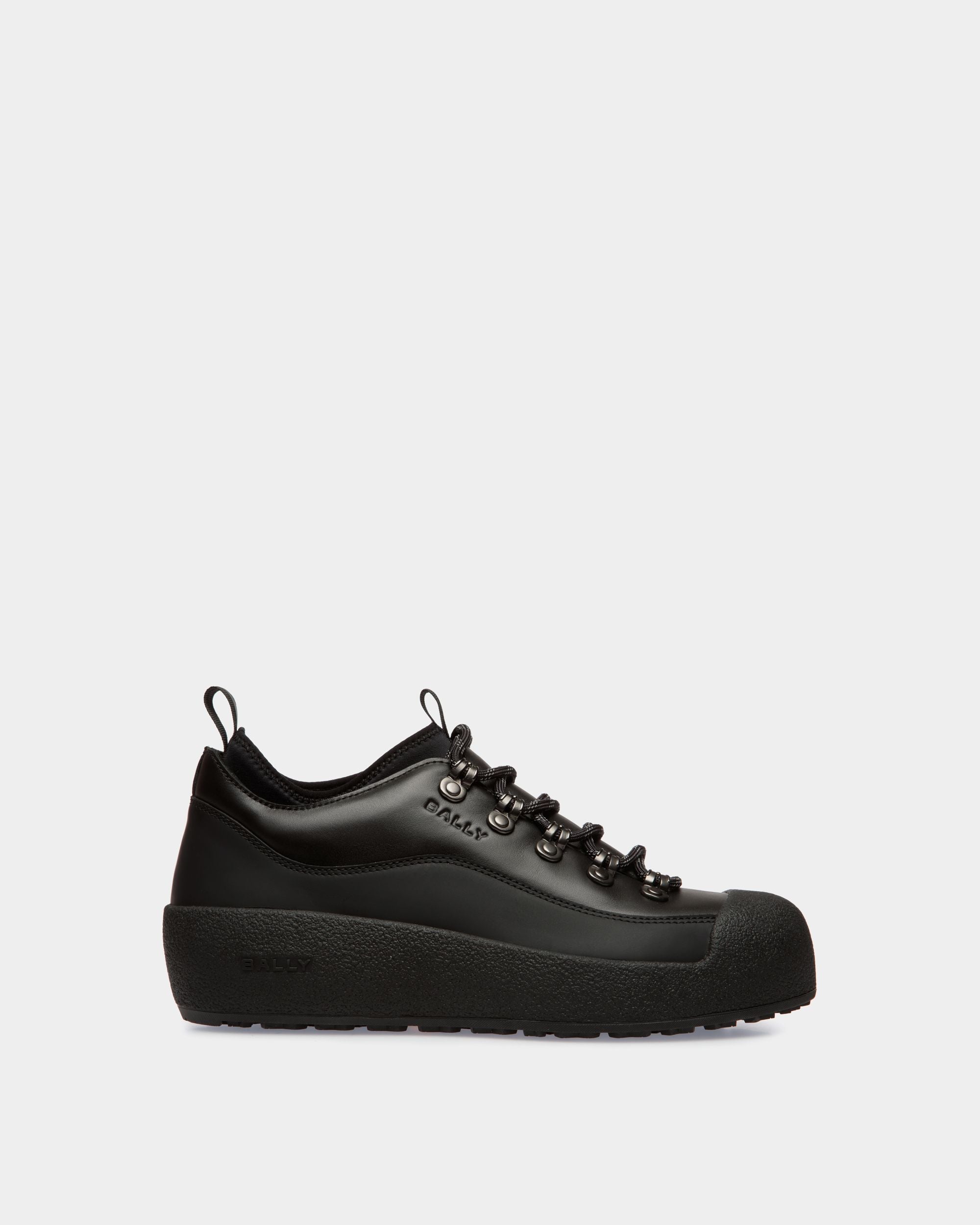 Botín De La Cápsula Winter De Piel Negra - Hombre - Bally - 01