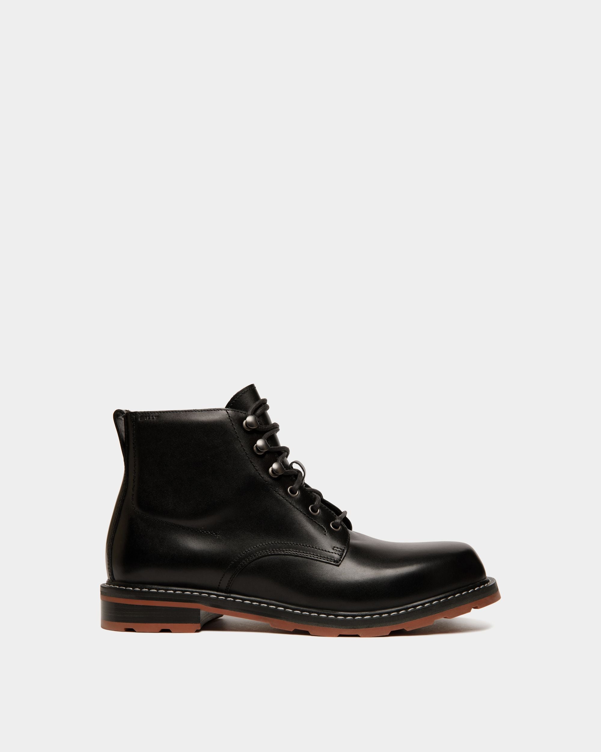 Botín De La Cápsula Winter De Piel Negra - Hombre - Bally - 01