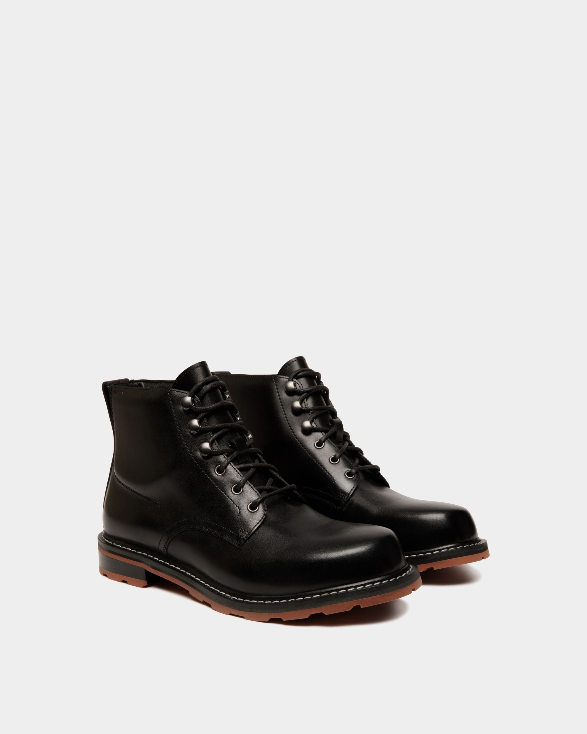 Botín De La Cápsula Winter De Piel Negra - Hombre - Bally - 03