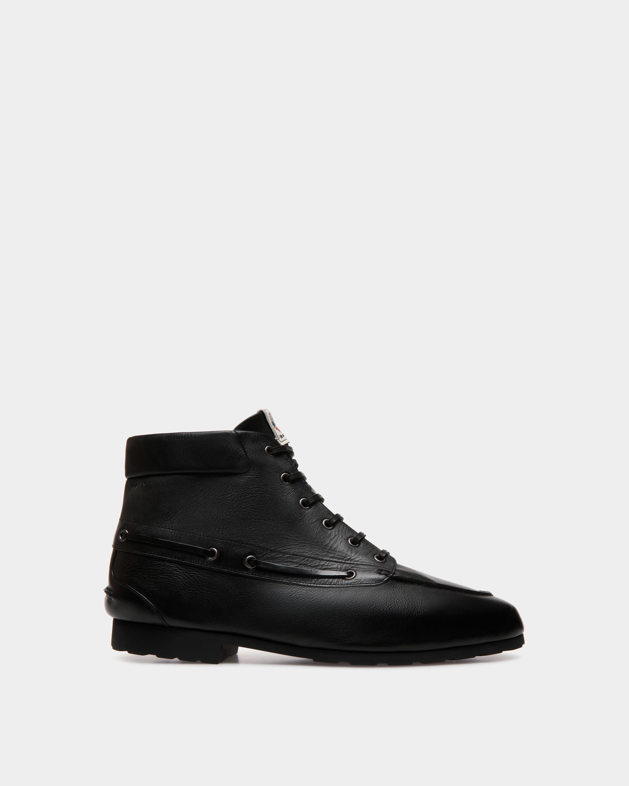Botín Plume De Piel Negra - Hombre - Bally - 01