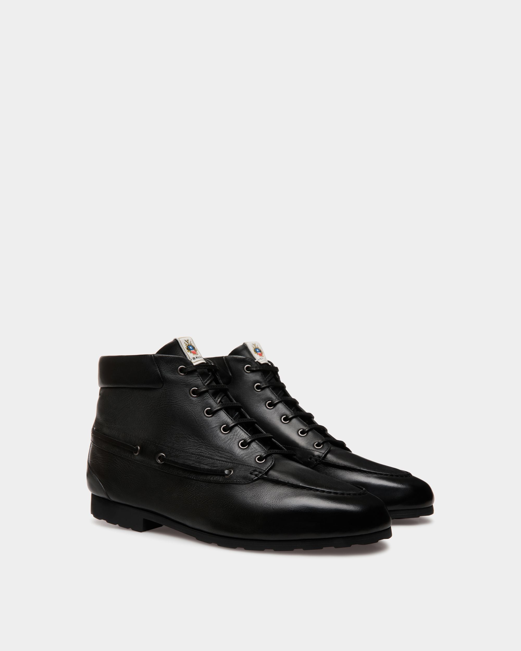 Botín Plume De Piel Negra - Hombre - Bally - 03