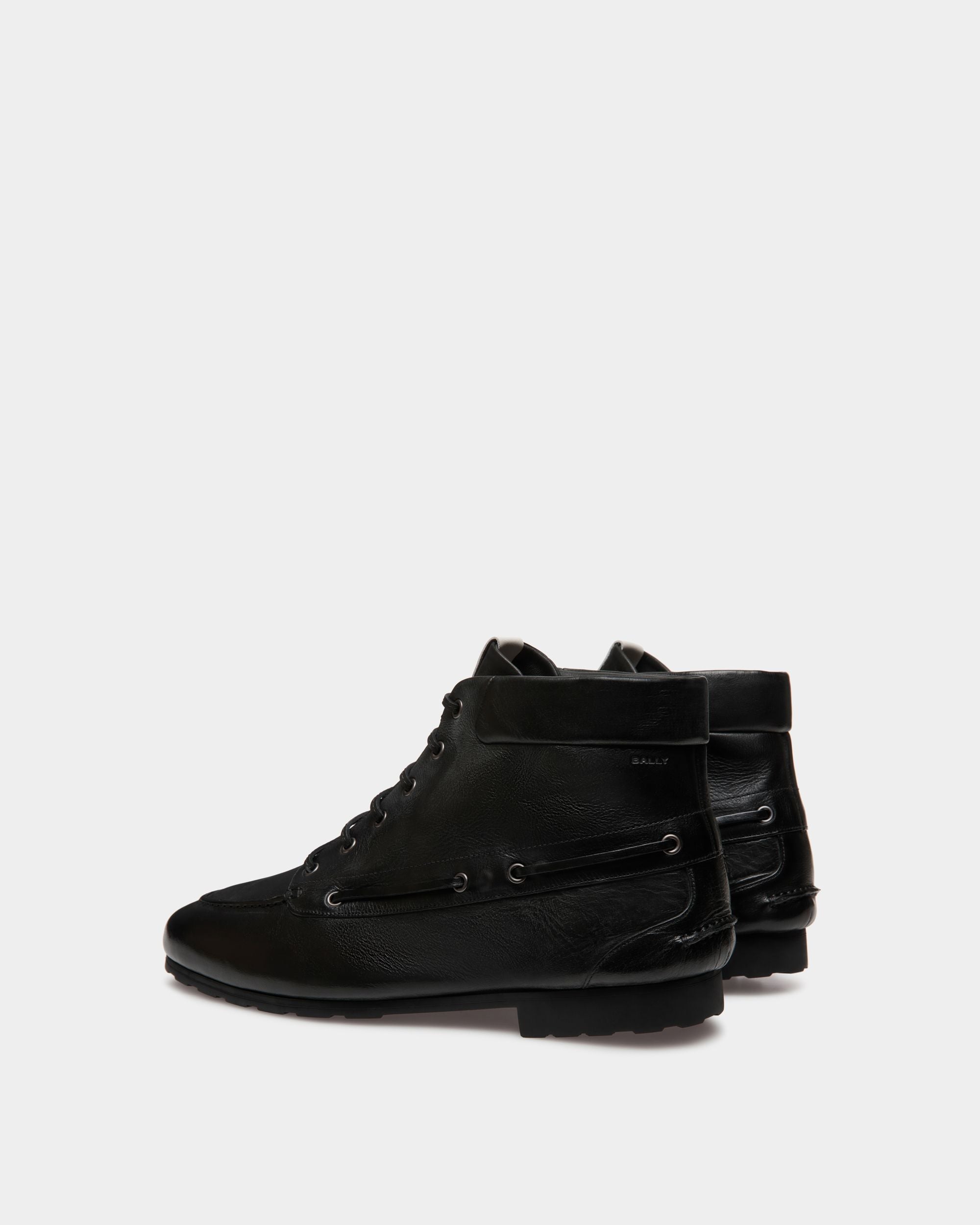 Botín Plume De Piel Negra - Hombre - Bally - 04