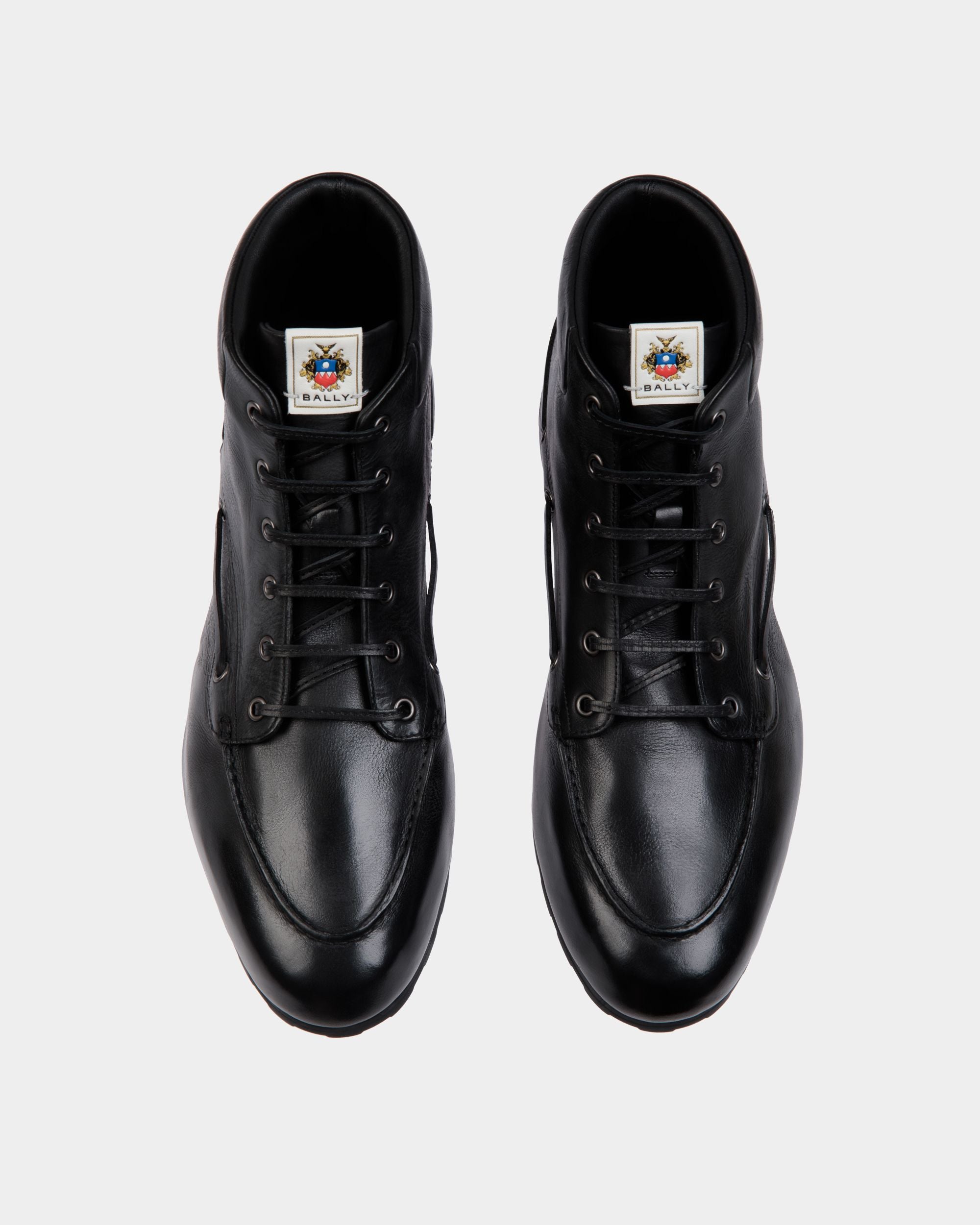 Botín Plume De Piel Negra - Hombre - Bally - 05