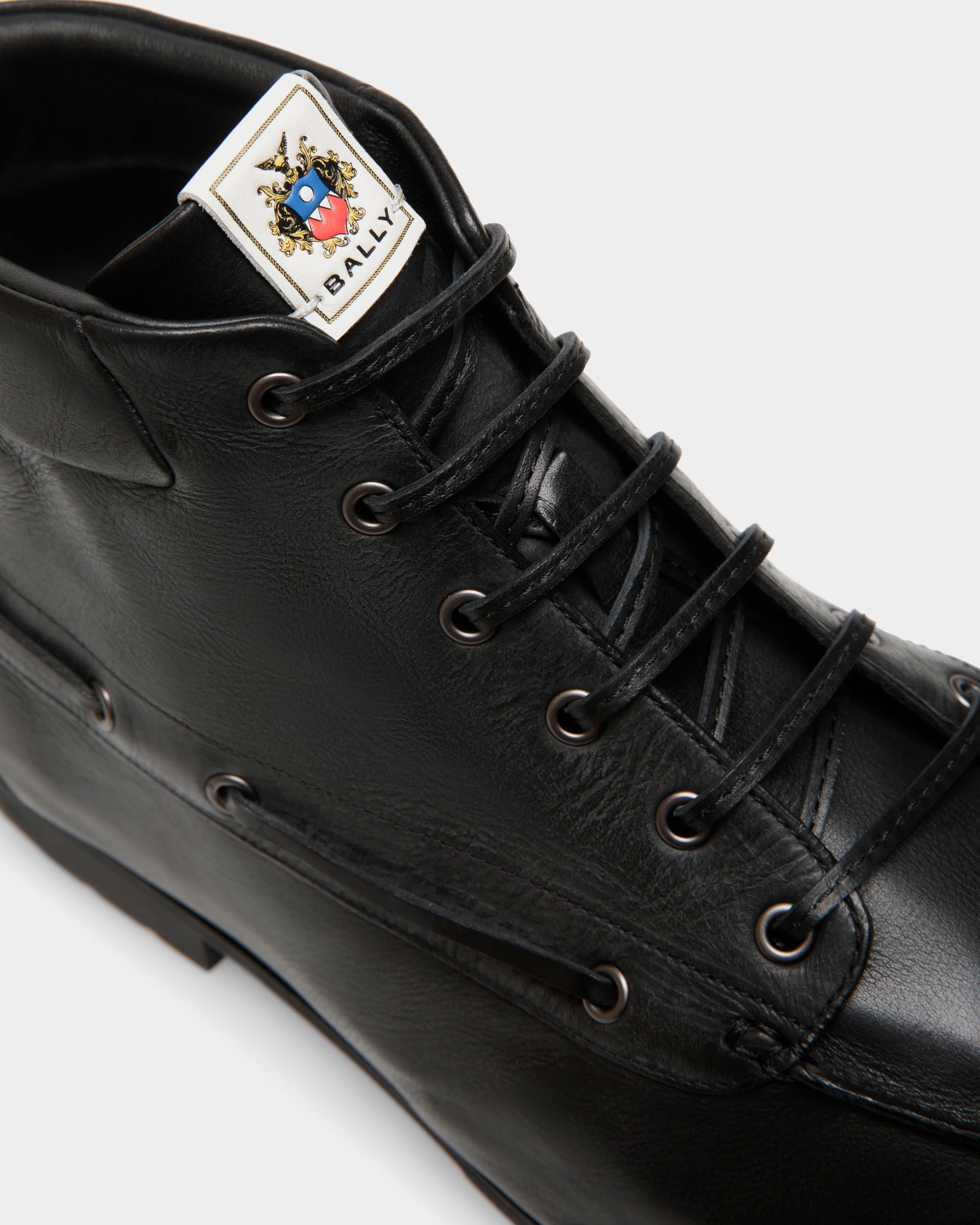 Botín Plume De Piel Negra - Hombre - Bally - 06