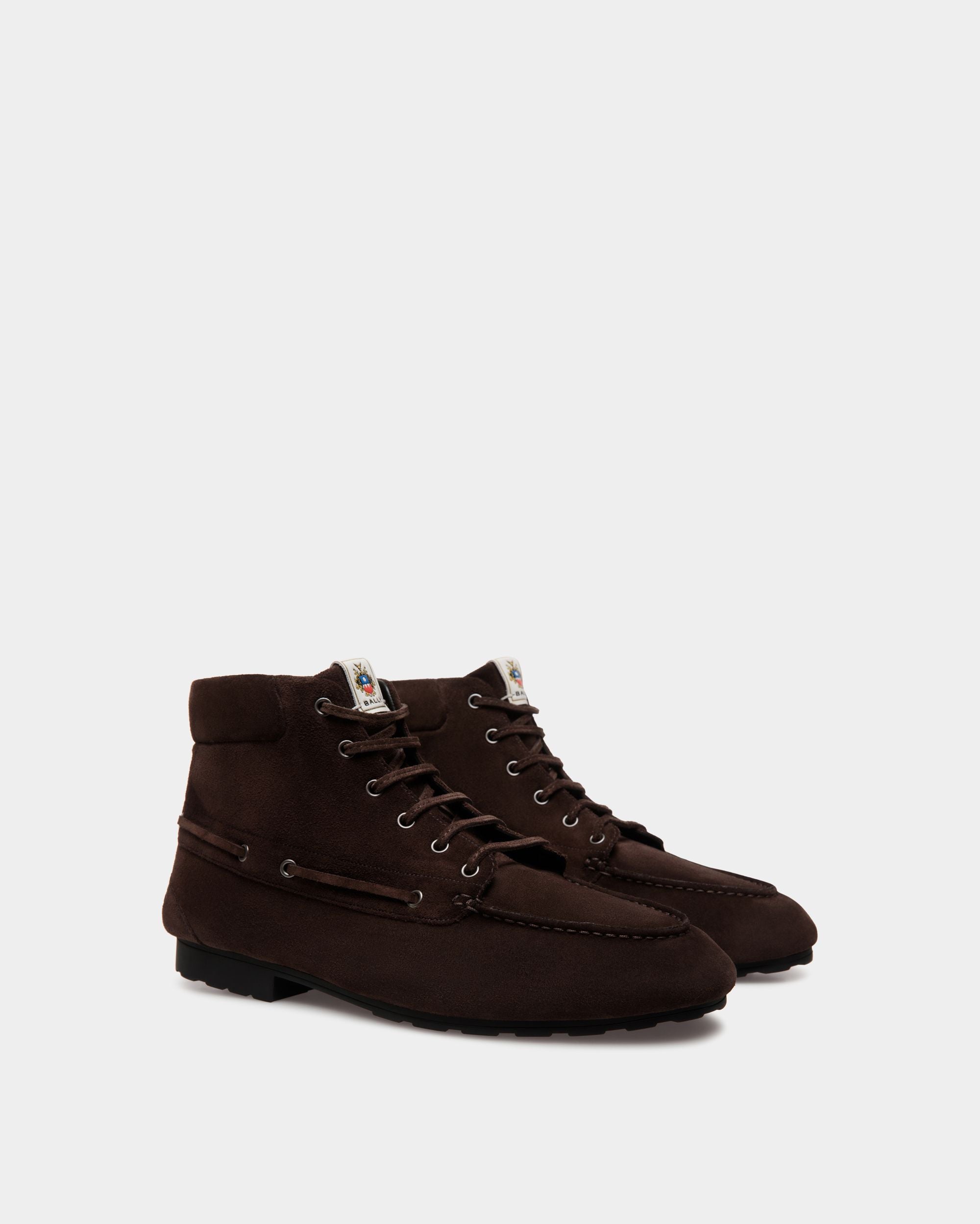 Plume Bootie In Ebano Suede - Men's - Bally - 03