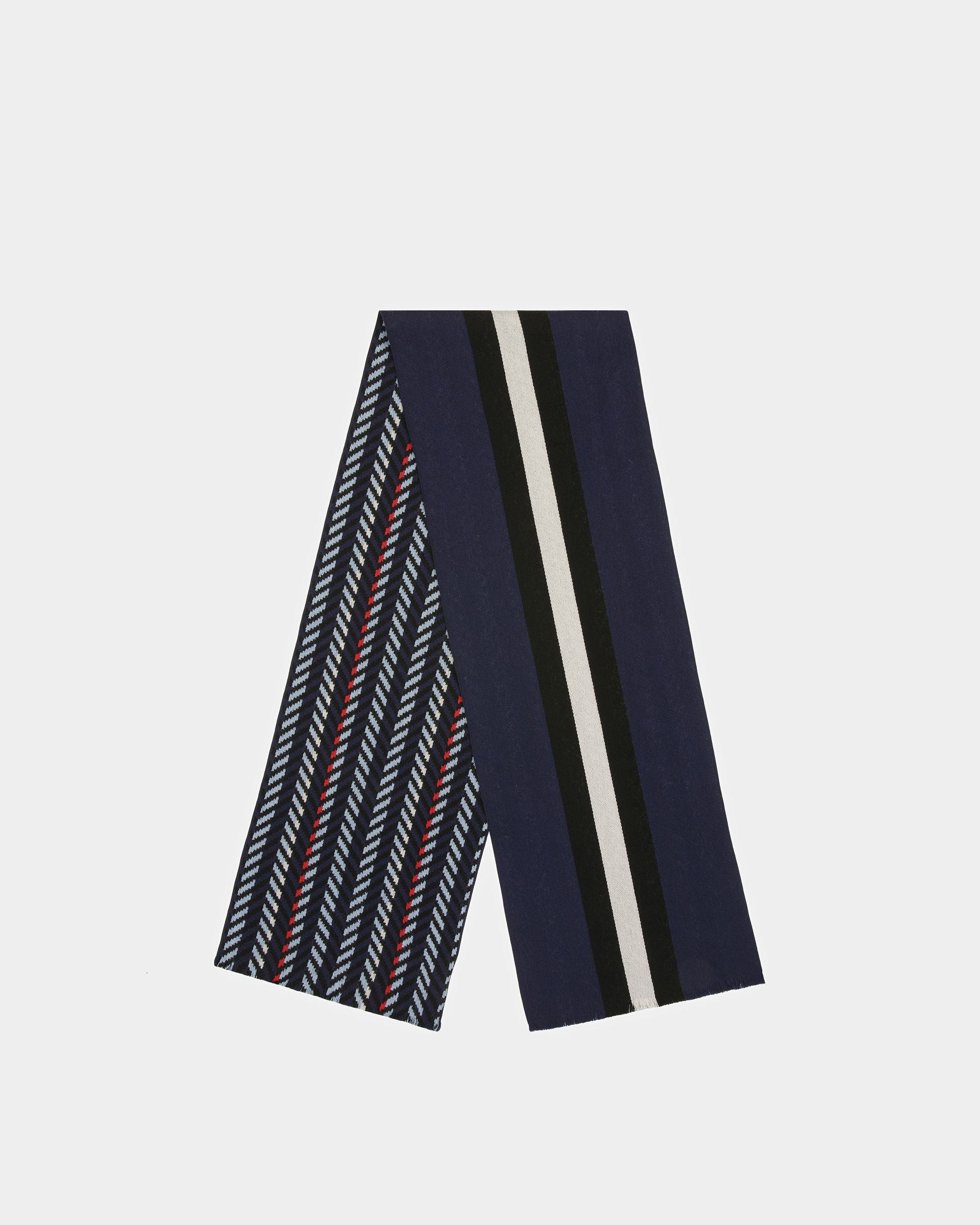Stripe Chevron Scarf - Men's - Bally - 01