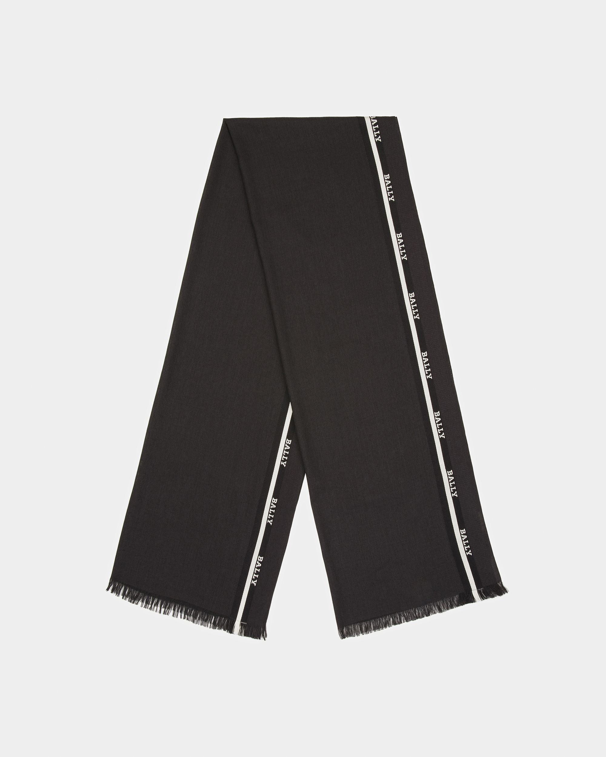 Bufanda Bufanda Con Jacquard En Negro - Hombre - Bally - 01
