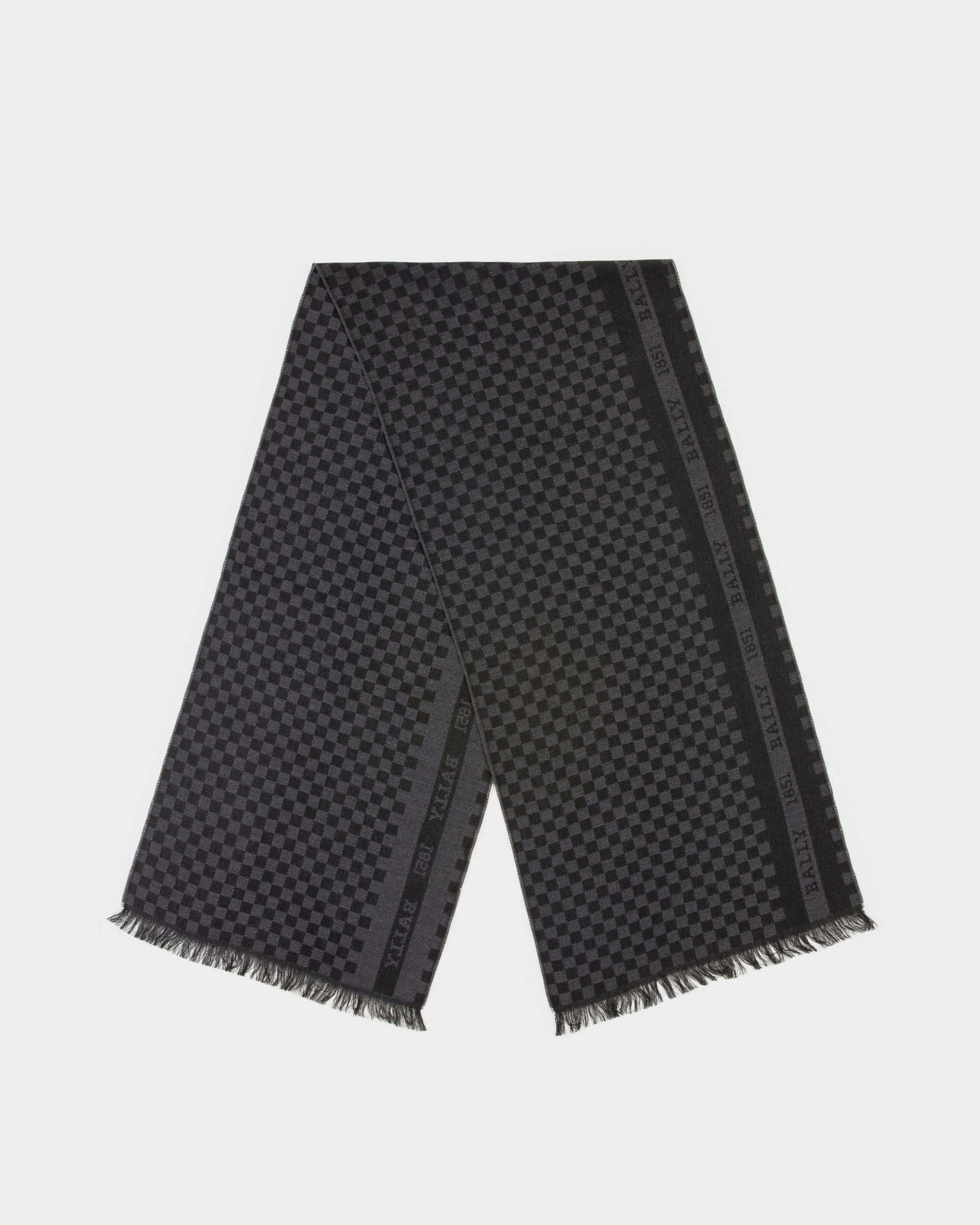 Checked Scarf Complemento De Lana De Color Gris - Hombre - Bally - 01