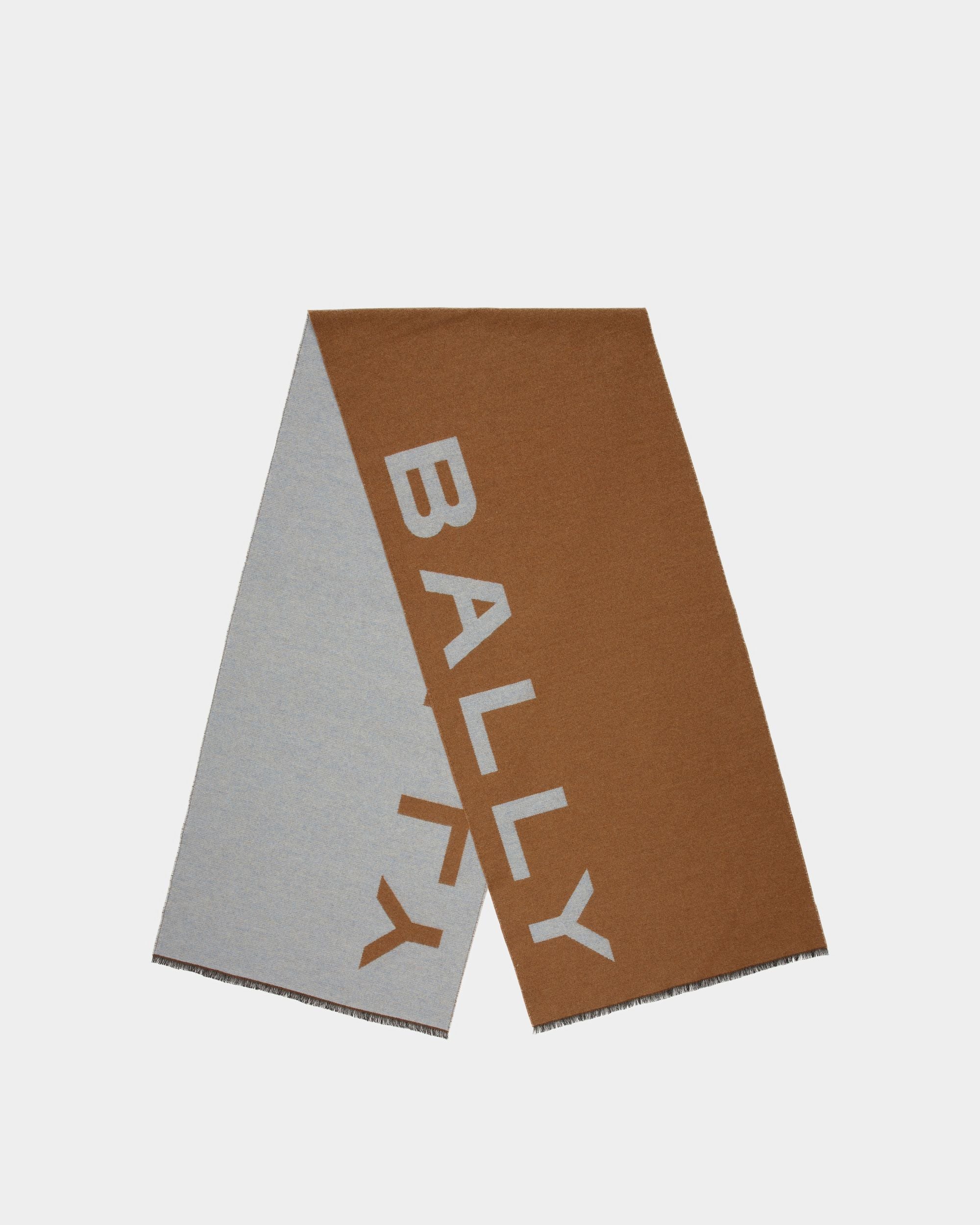Pañuelo Con Logo De Tela Color Azul Piscina Y Desierto - Hombre - Bally - 01