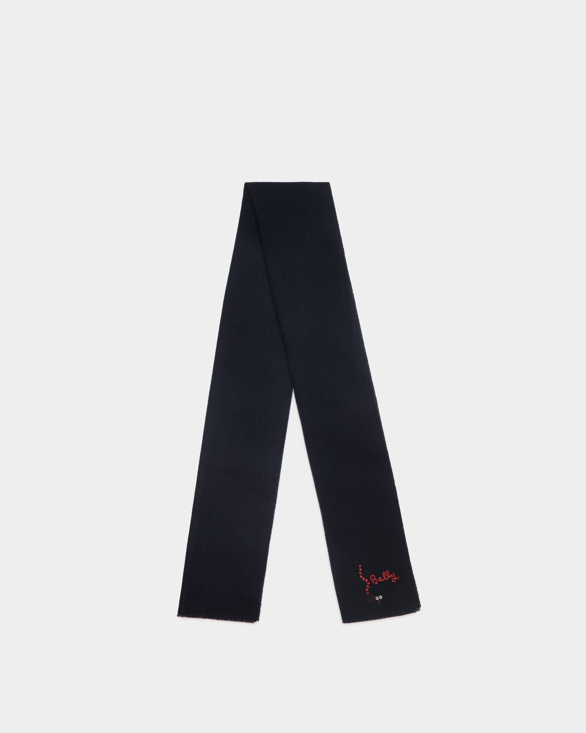 Bufanda De Lana Navy Blue - Hombre - Bally - 01