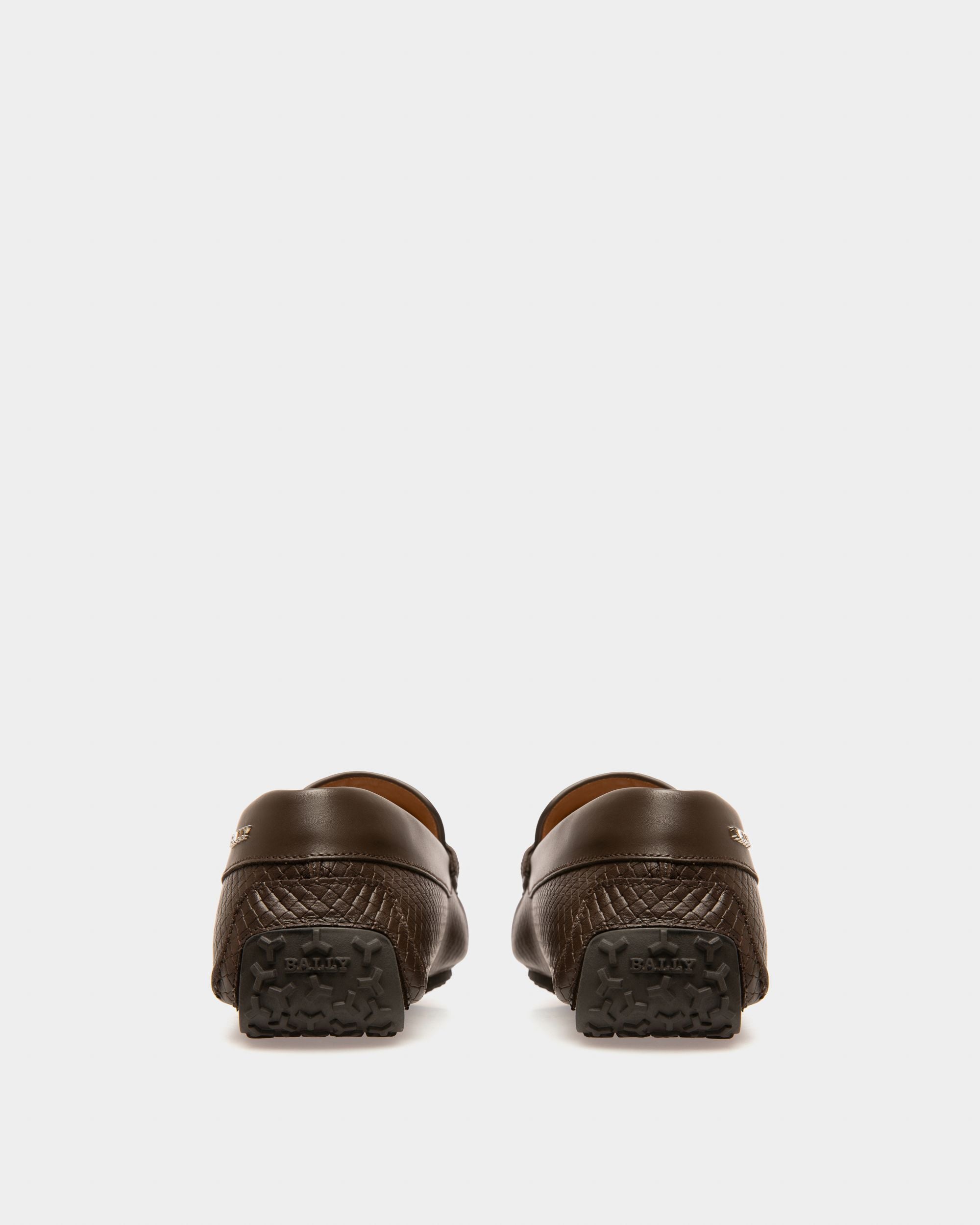 Pilot Drivers In Brown Leather - Men's - Bally - 03