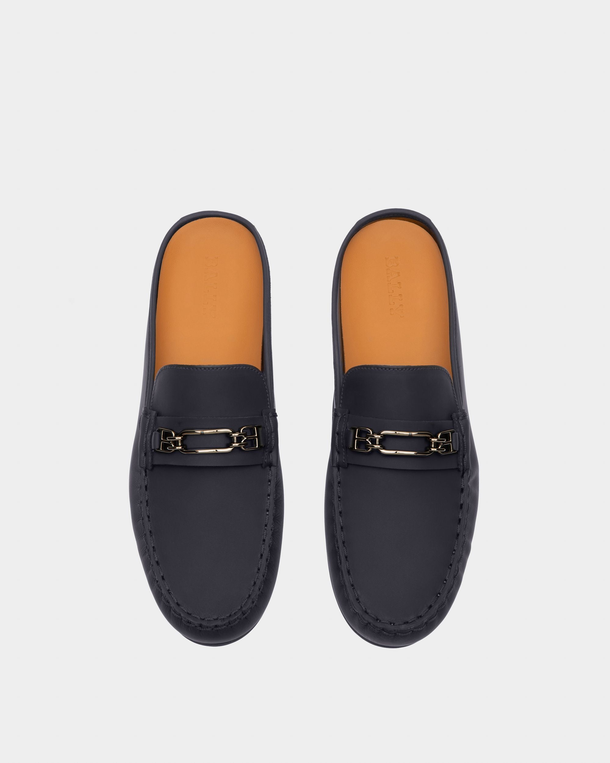Zapato Driver Villeneuve De Piel Revestida De Goma Navy Blue - Hombre - Bally - 02