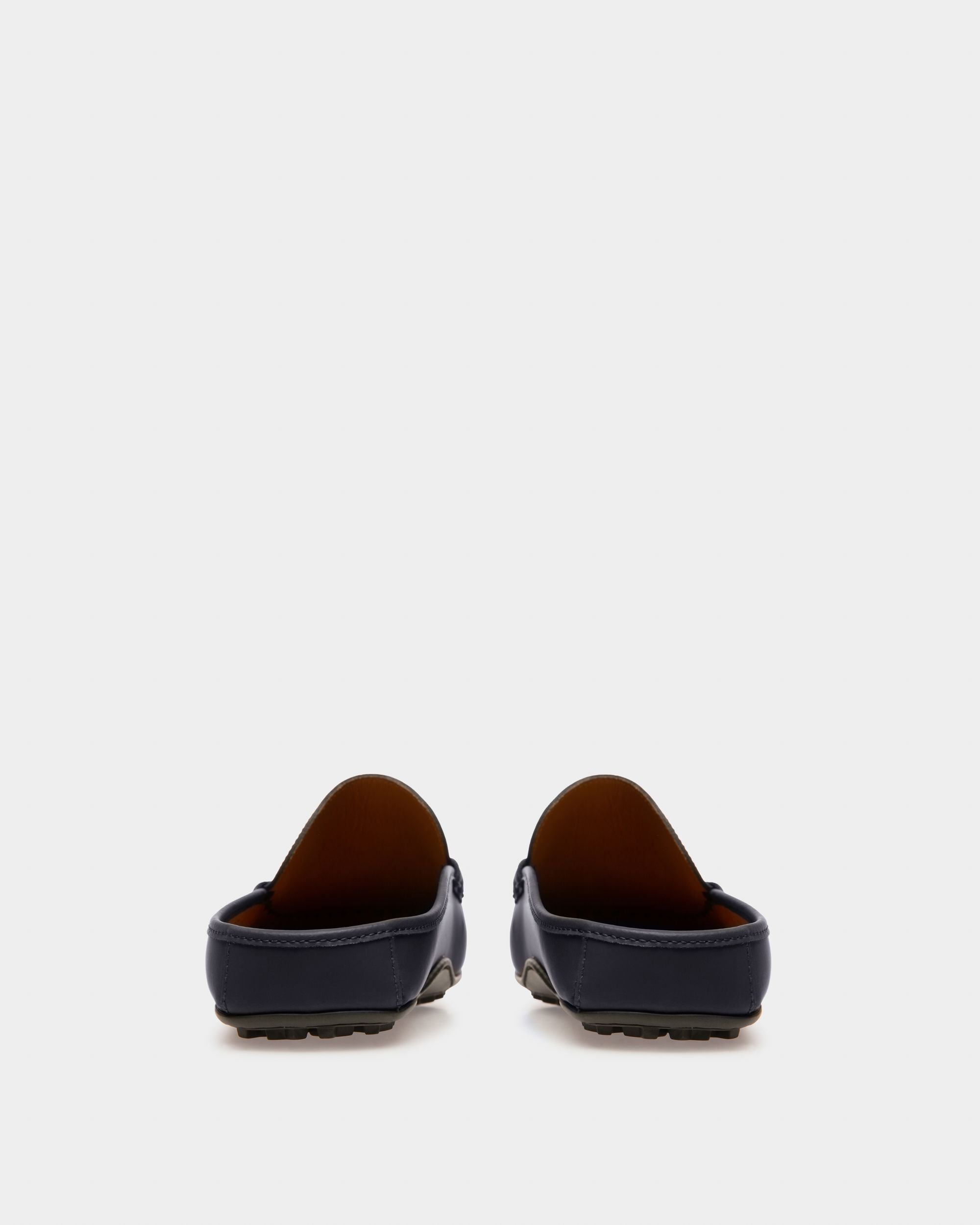 Zapato Driver Villeneuve De Piel Revestida De Goma Navy Blue - Hombre - Bally - 03