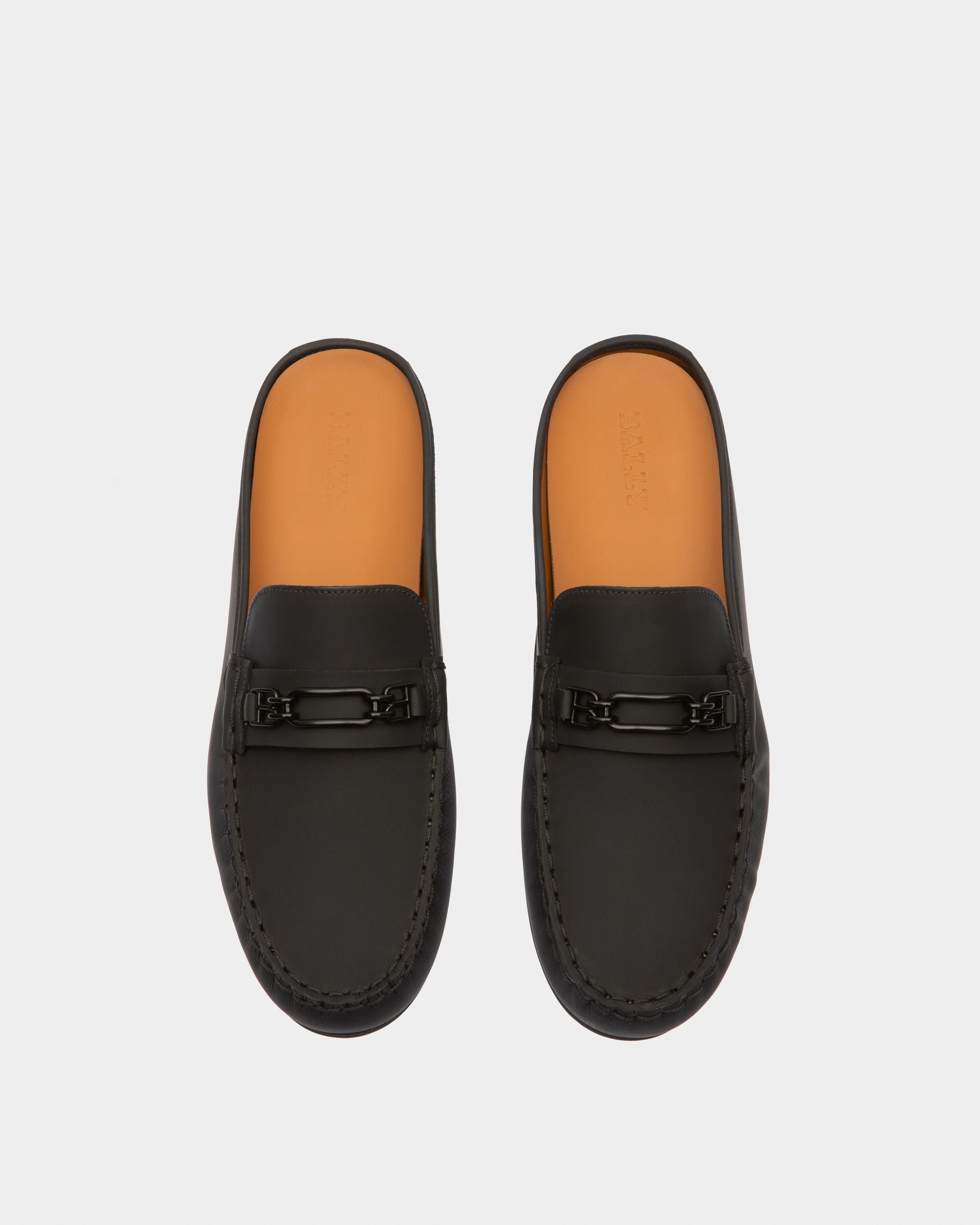 Zapato Driver Villeneuve En Piel Revestida De Goma Color Negro - Hombre - Bally - 02