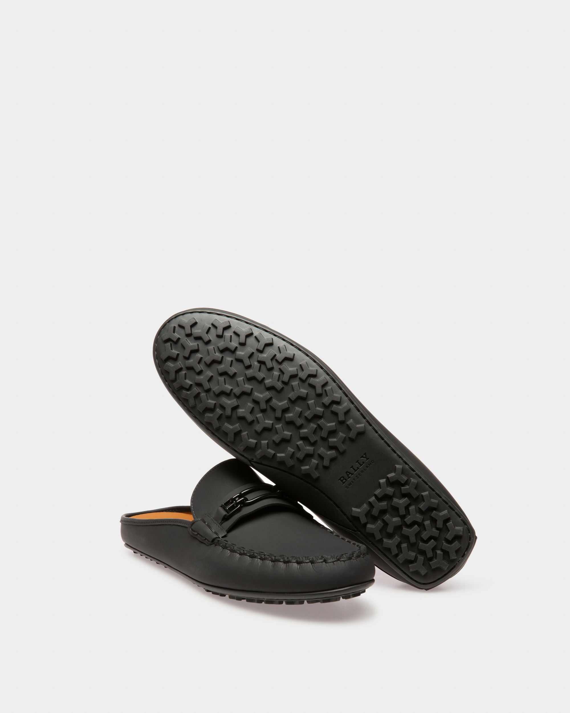 Zapato Driver Villeneuve En Piel Revestida De Goma Color Negro - Hombre - Bally - 04