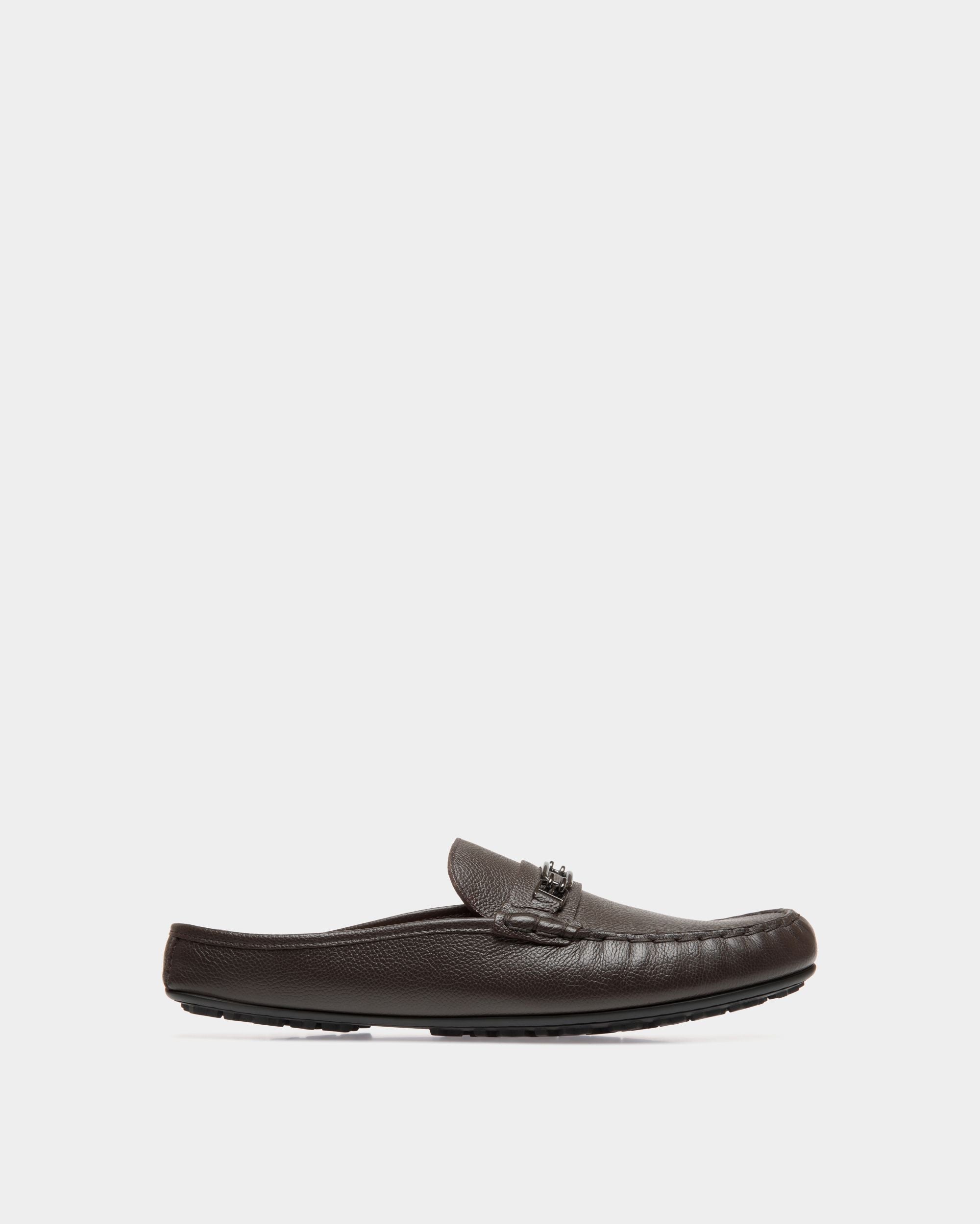 Villeneuve Drivers In Brown Leather - Men's - Bally - 01