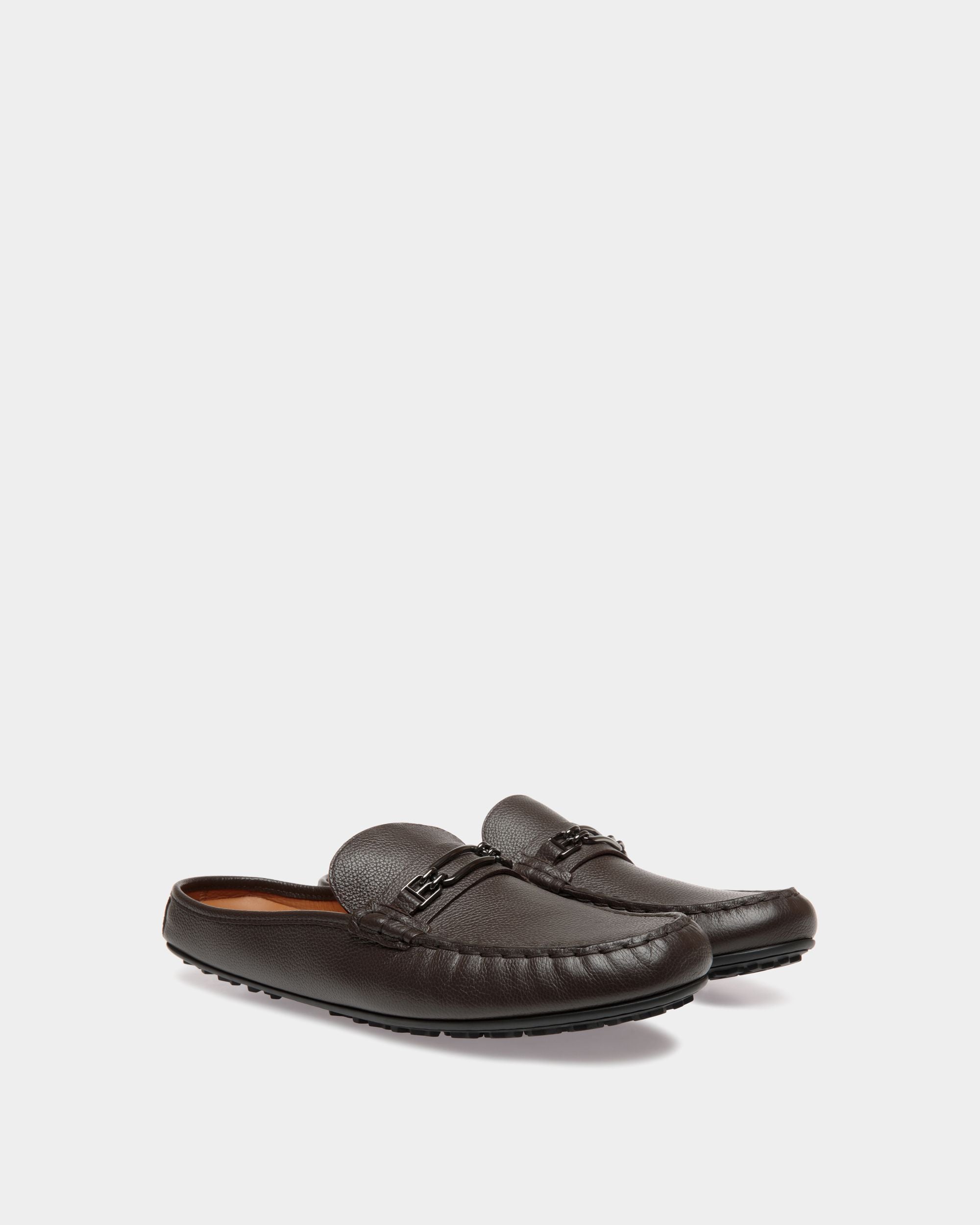 Villeneuve Drivers In Brown Leather - Men's - Bally - 02