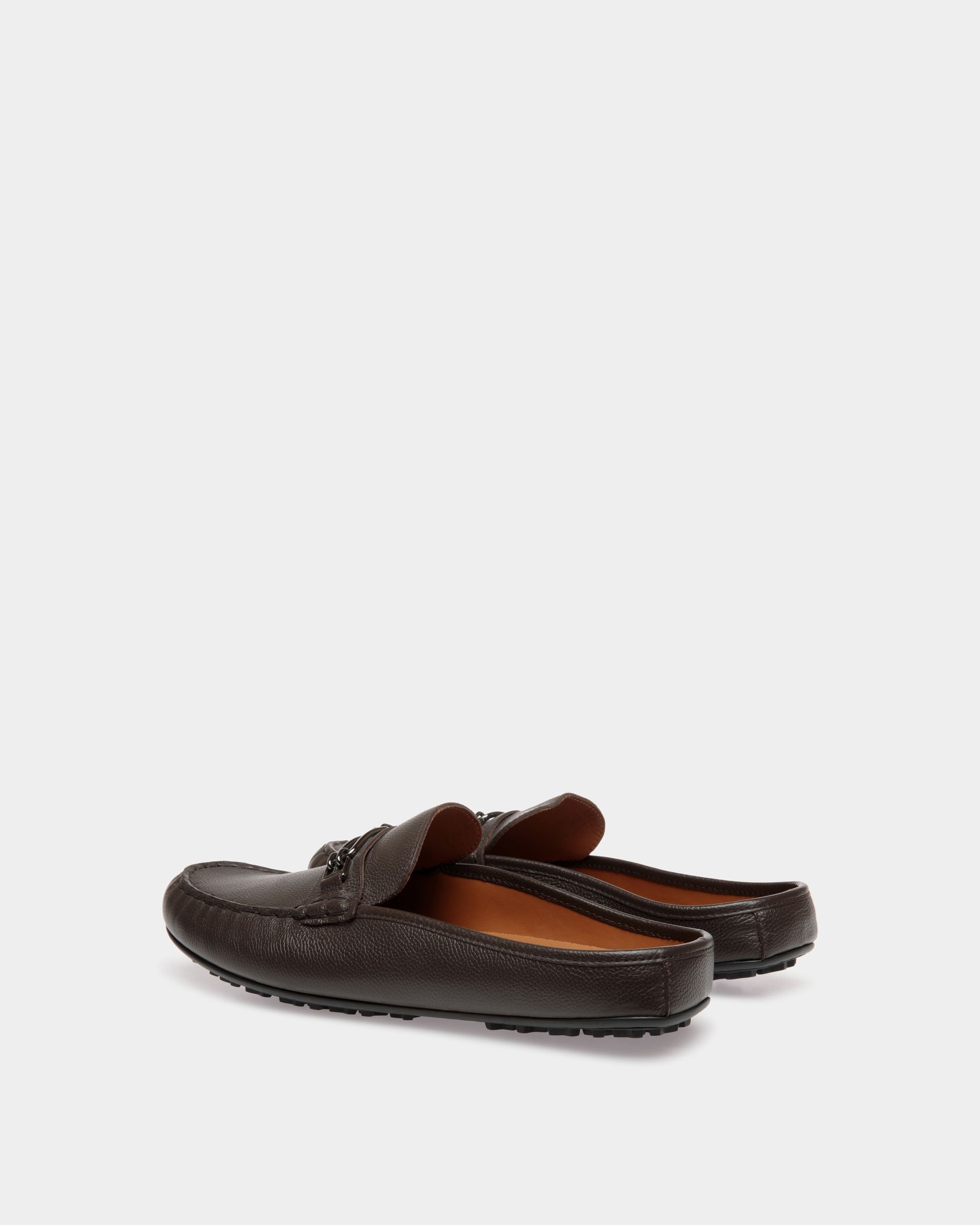 Villeneuve Drivers In Brown Leather - Men's - Bally - 03