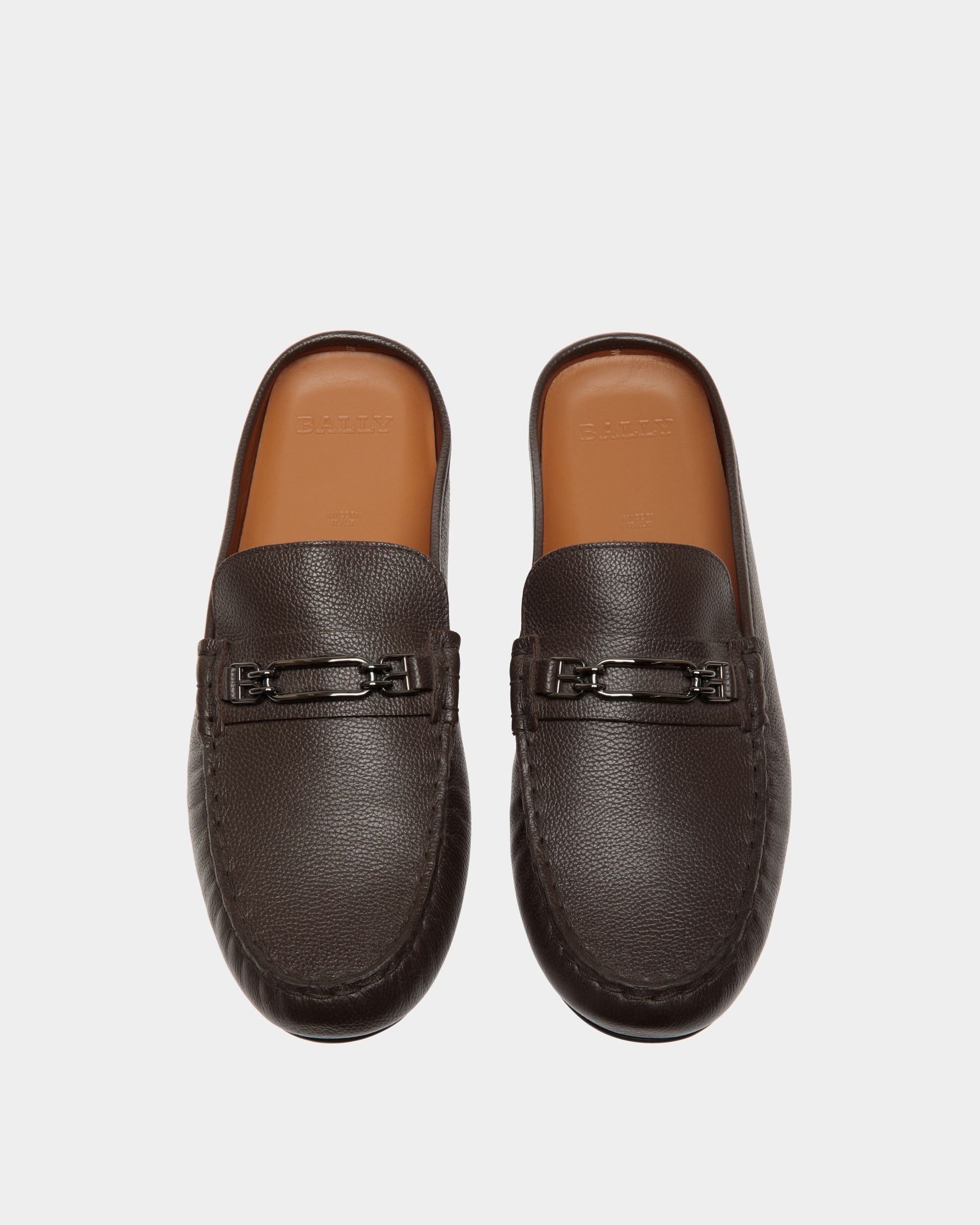 Villeneuve Drivers In Brown Leather - Men's - Bally - 04