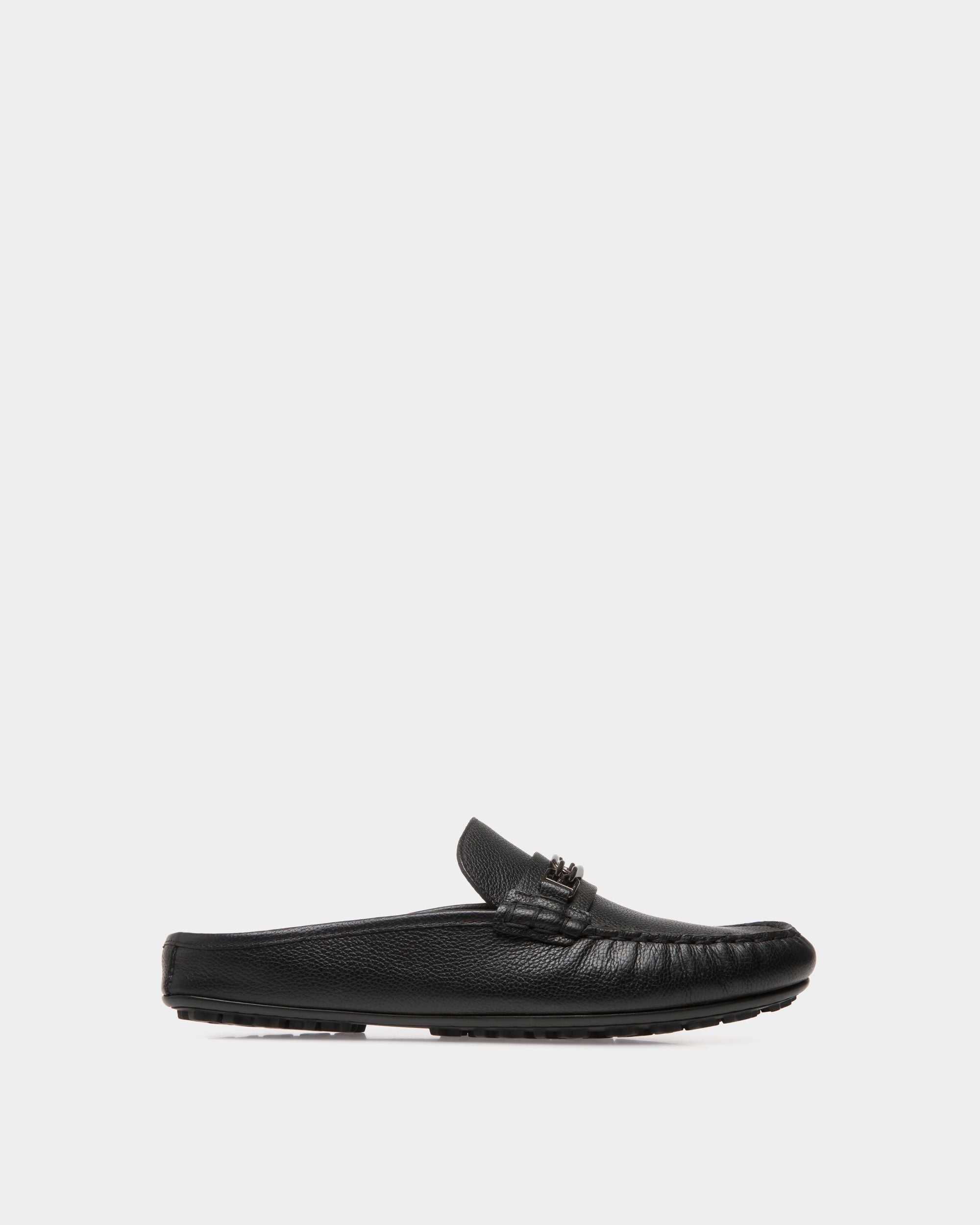 Villeneuve Drivers In Black Leather - Men's - Bally - 01