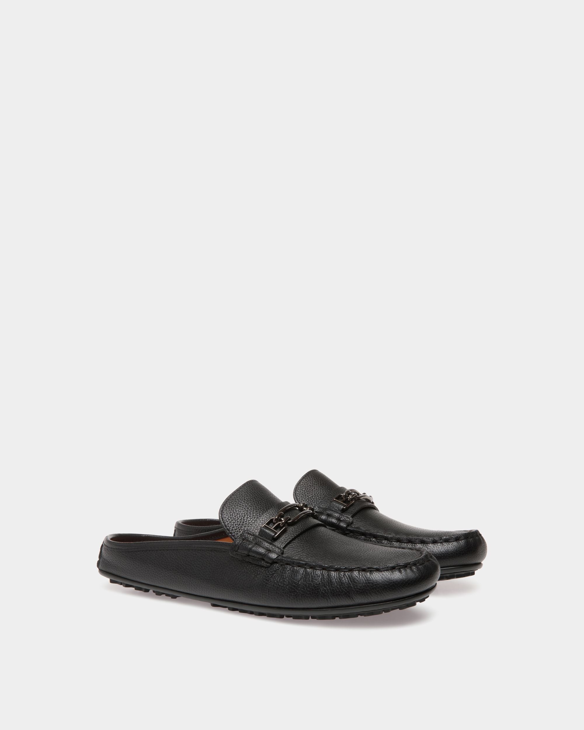 Villeneuve Drivers In Black Leather - Men's - Bally - 02