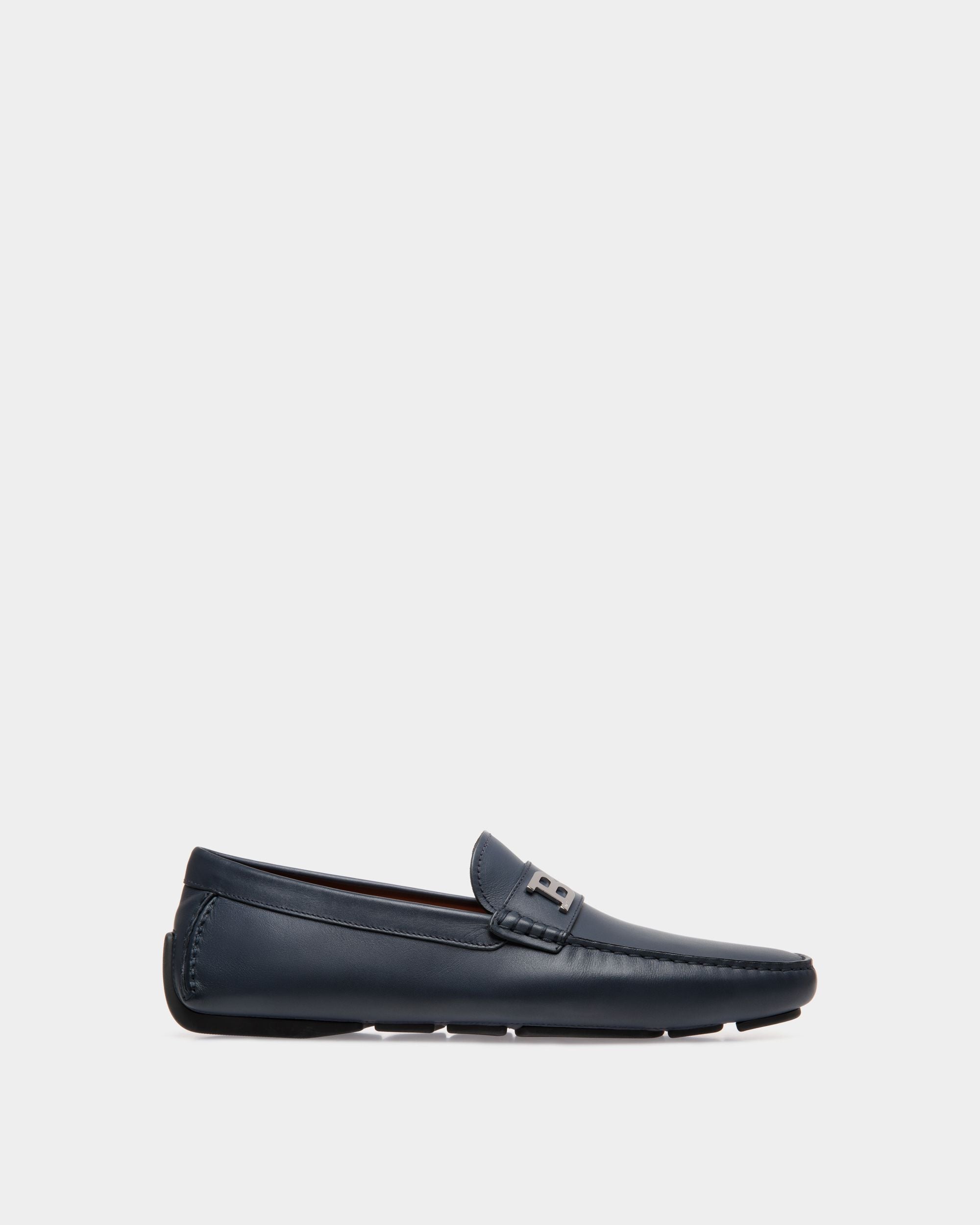 Drivers In Blue Leather - Men's - Bally - 01