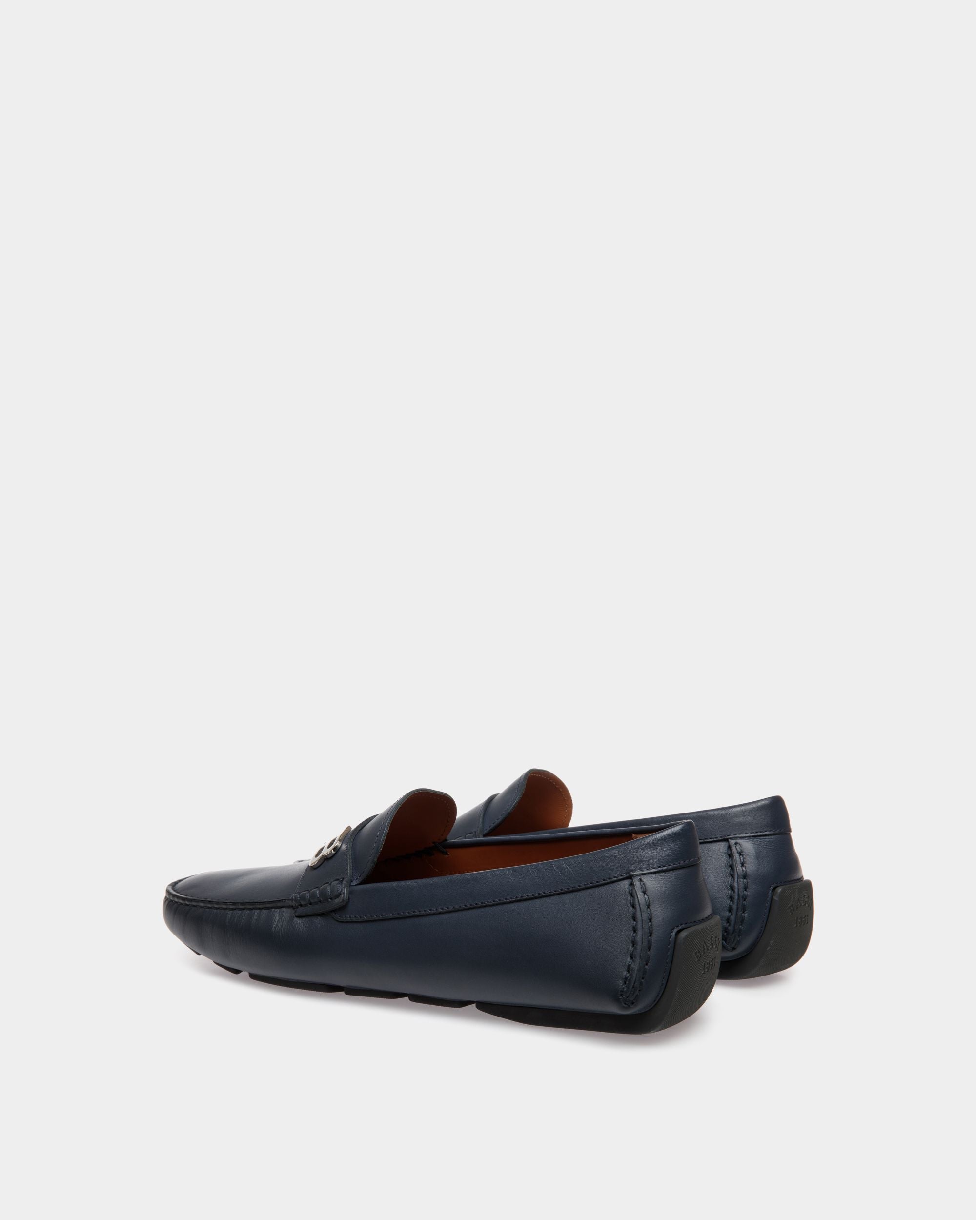 Drivers In Blue Leather - Men's - Bally - 03