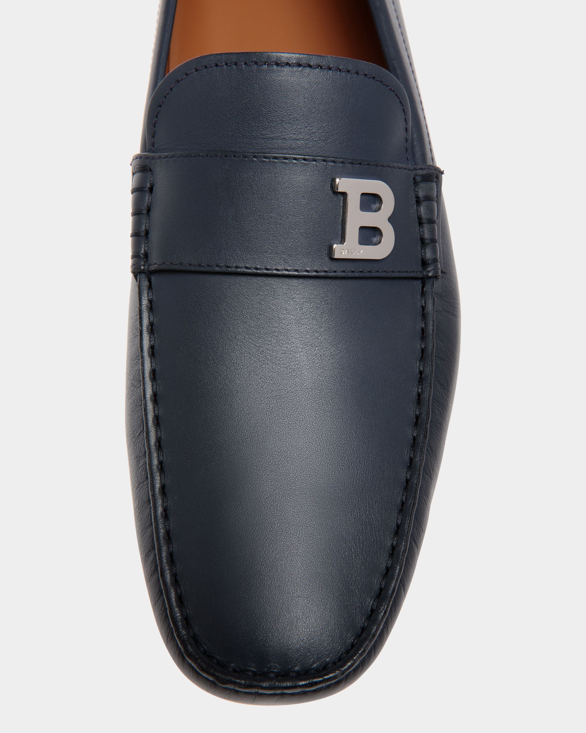 Drivers In Blue Leather - Men's - Bally - 05