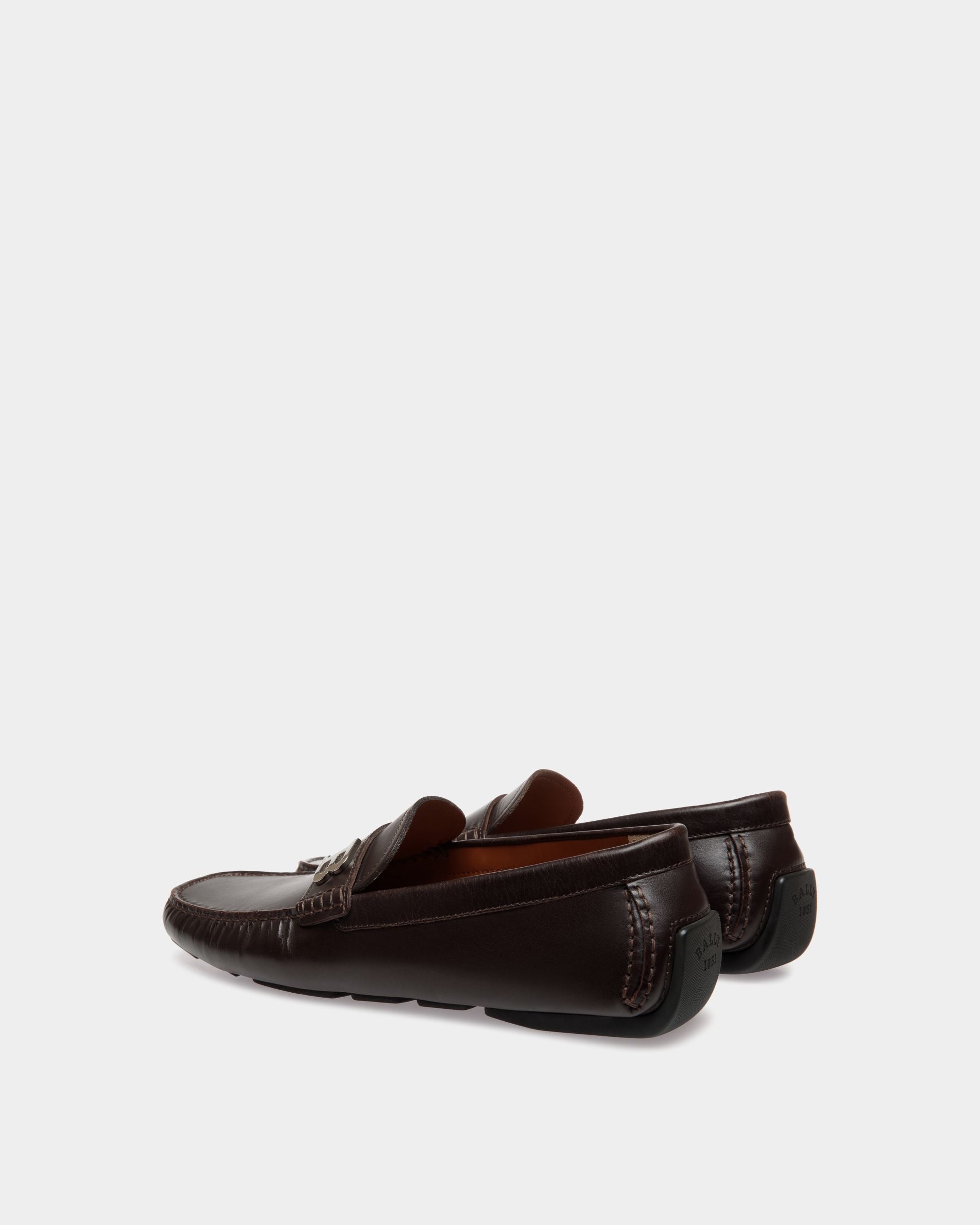 Driver In Brown  Leather - Men's - Bally - 03