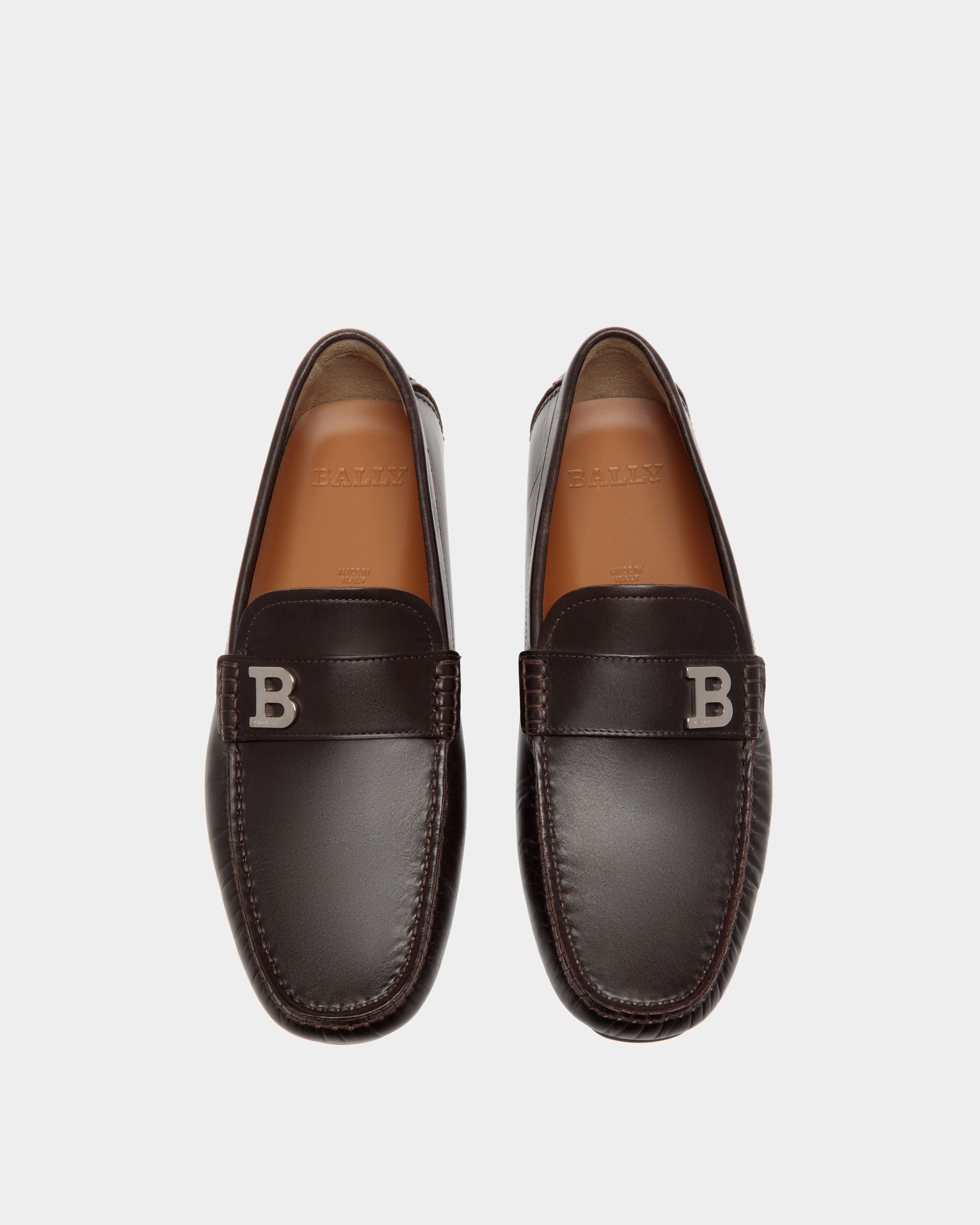 Driver In Brown  Leather - Men's - Bally - 04