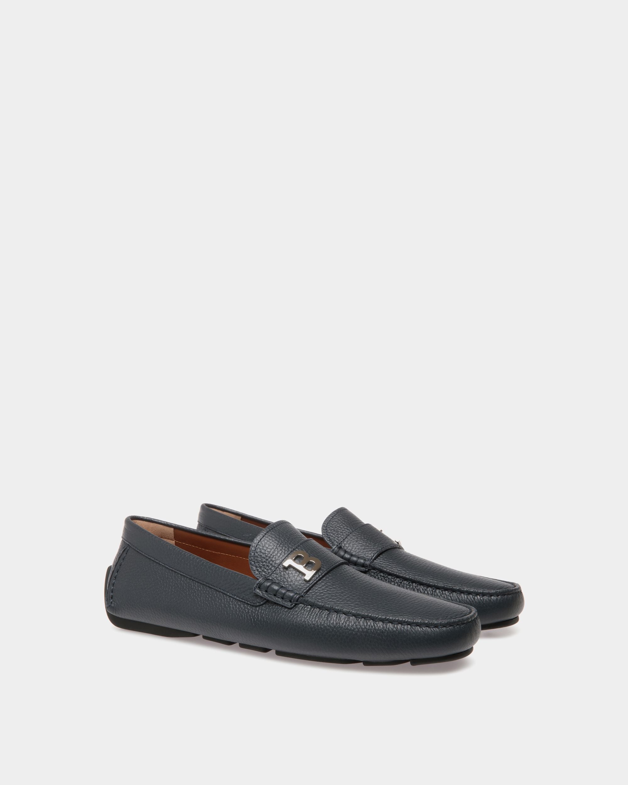 Driver In Blue Leather - Men's - Bally - 02