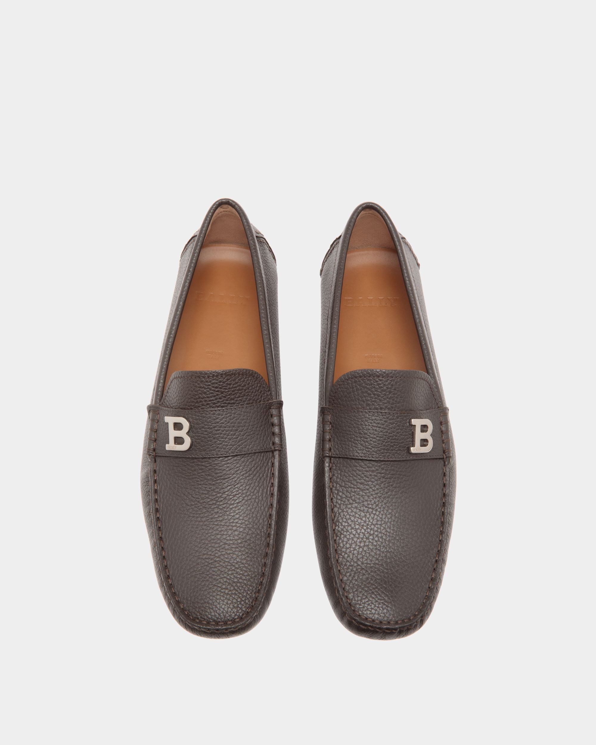 Driver In Brown Leather - Men's - Bally - 04