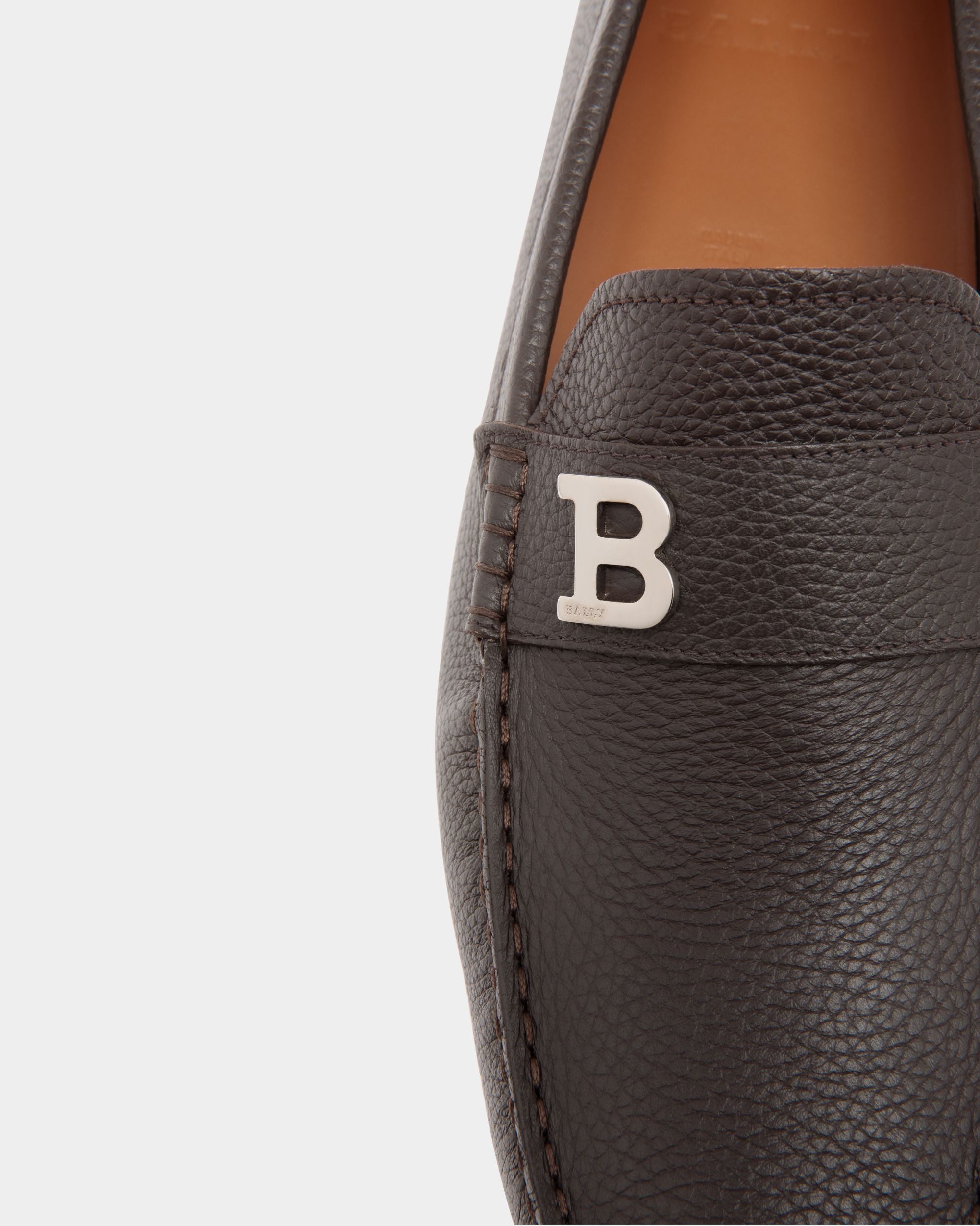 Driver In Brown Leather - Men's - Bally - 05