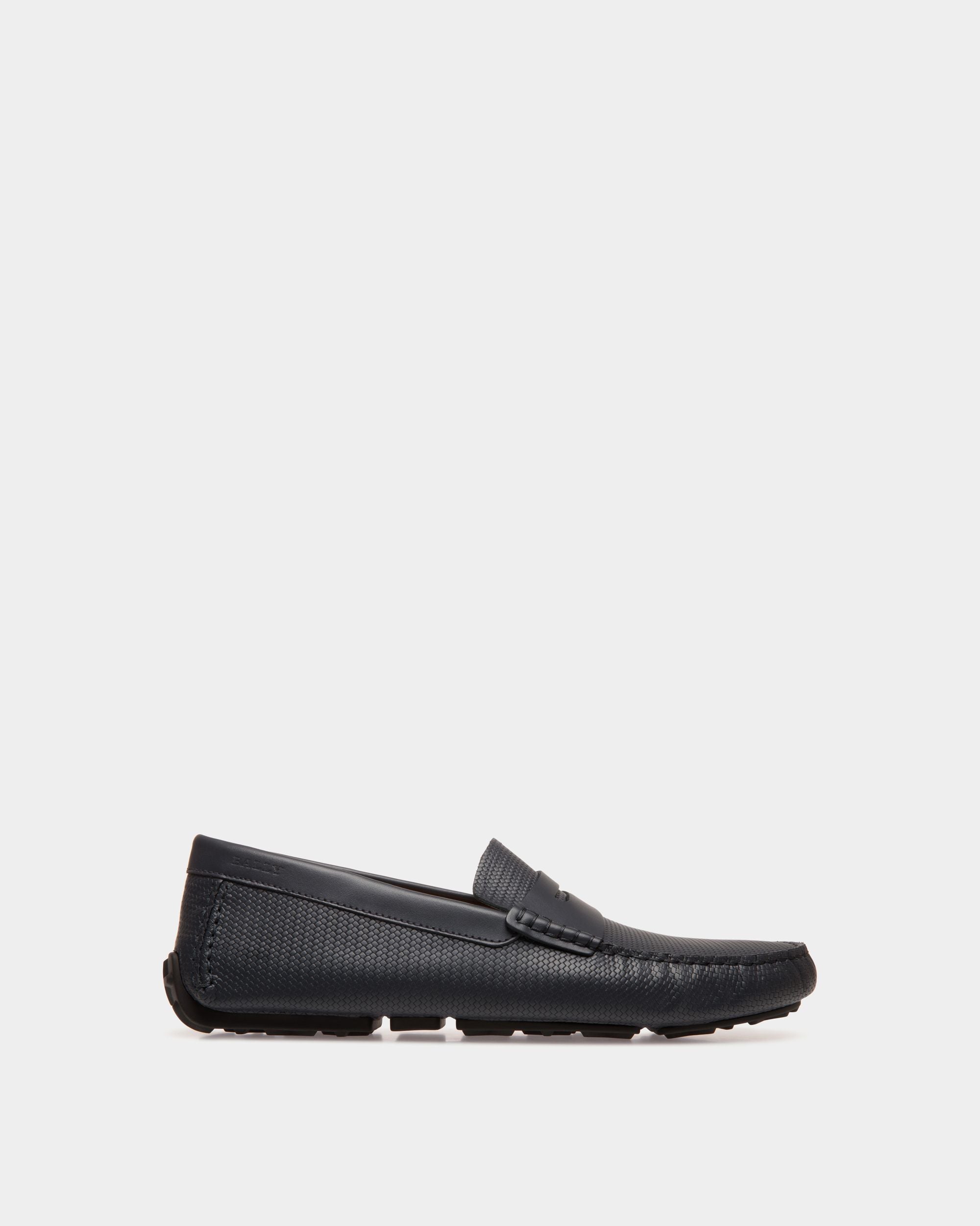 Drivers In Blue Leather - Men's - Bally - 01