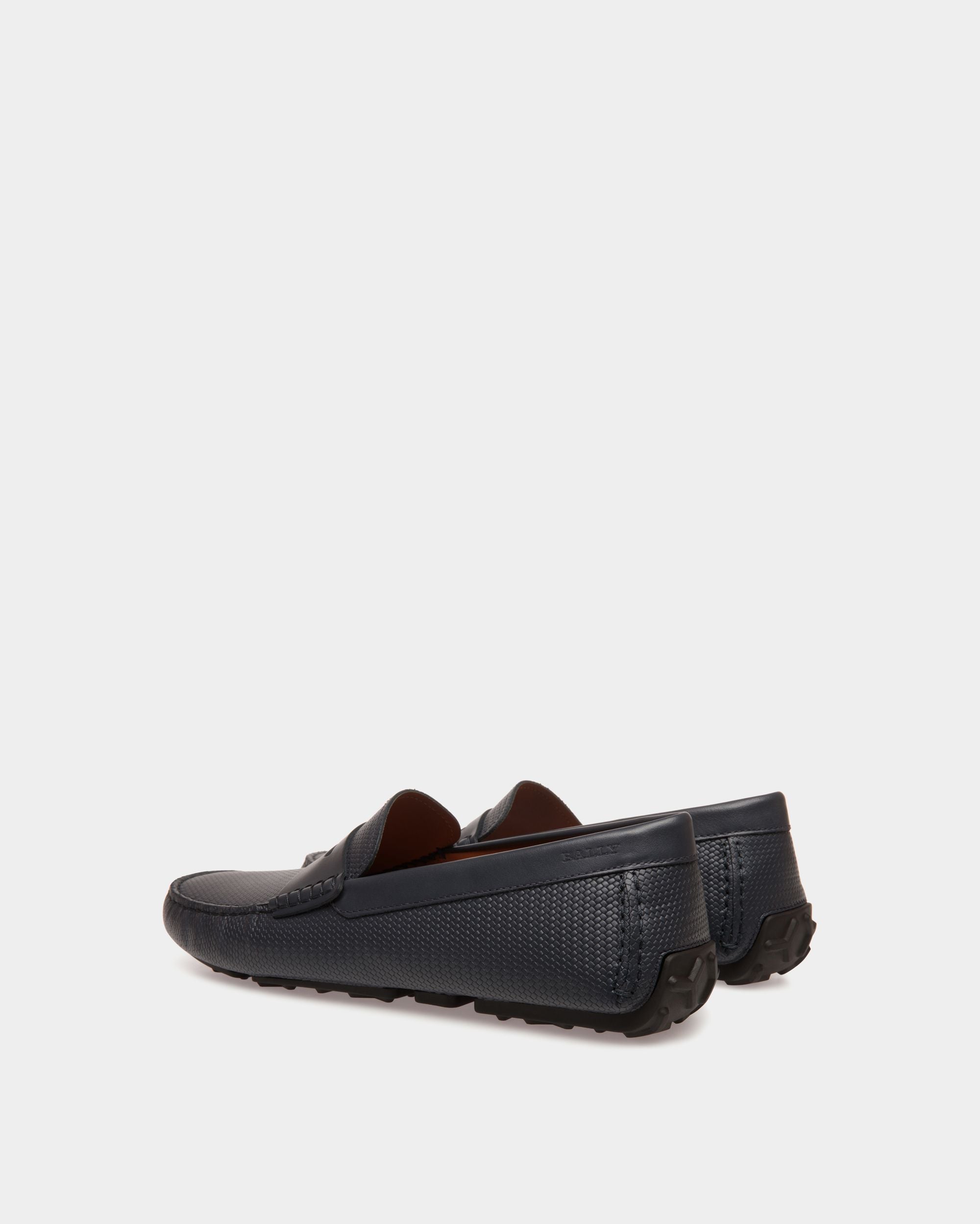 Drivers In Blue Leather - Men's - Bally - 03