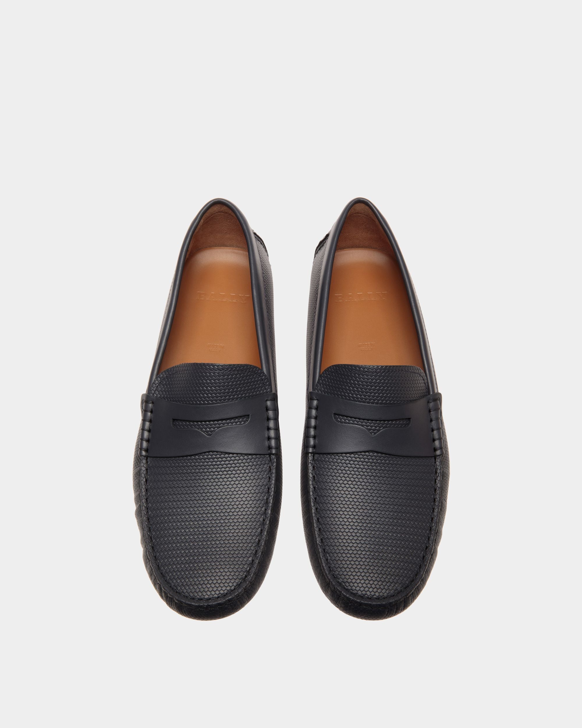 Drivers In Blue Leather - Men's - Bally - 04