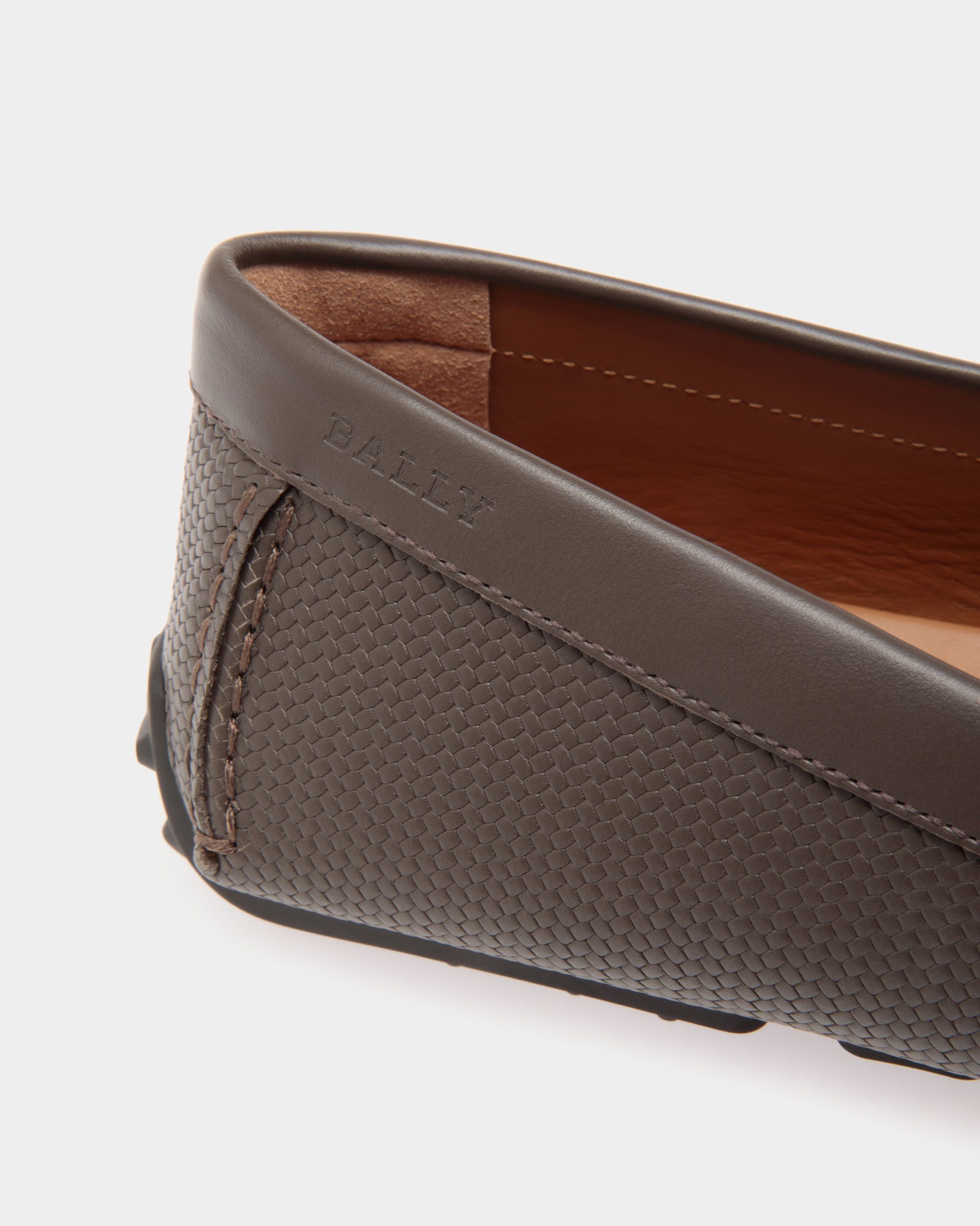 Drivers In Brown Leather - Men's - Bally - 05