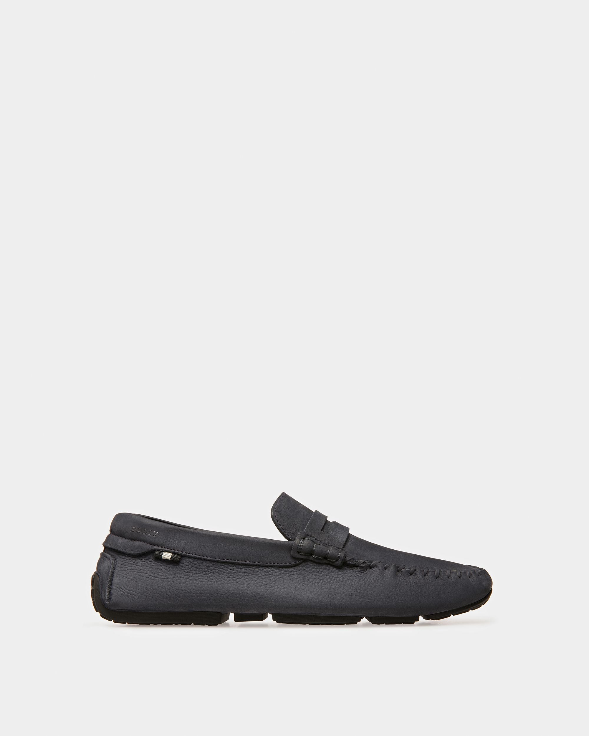 Pier Zapatos Driver De Piel Color Medianoche - Hombre - Bally - 01