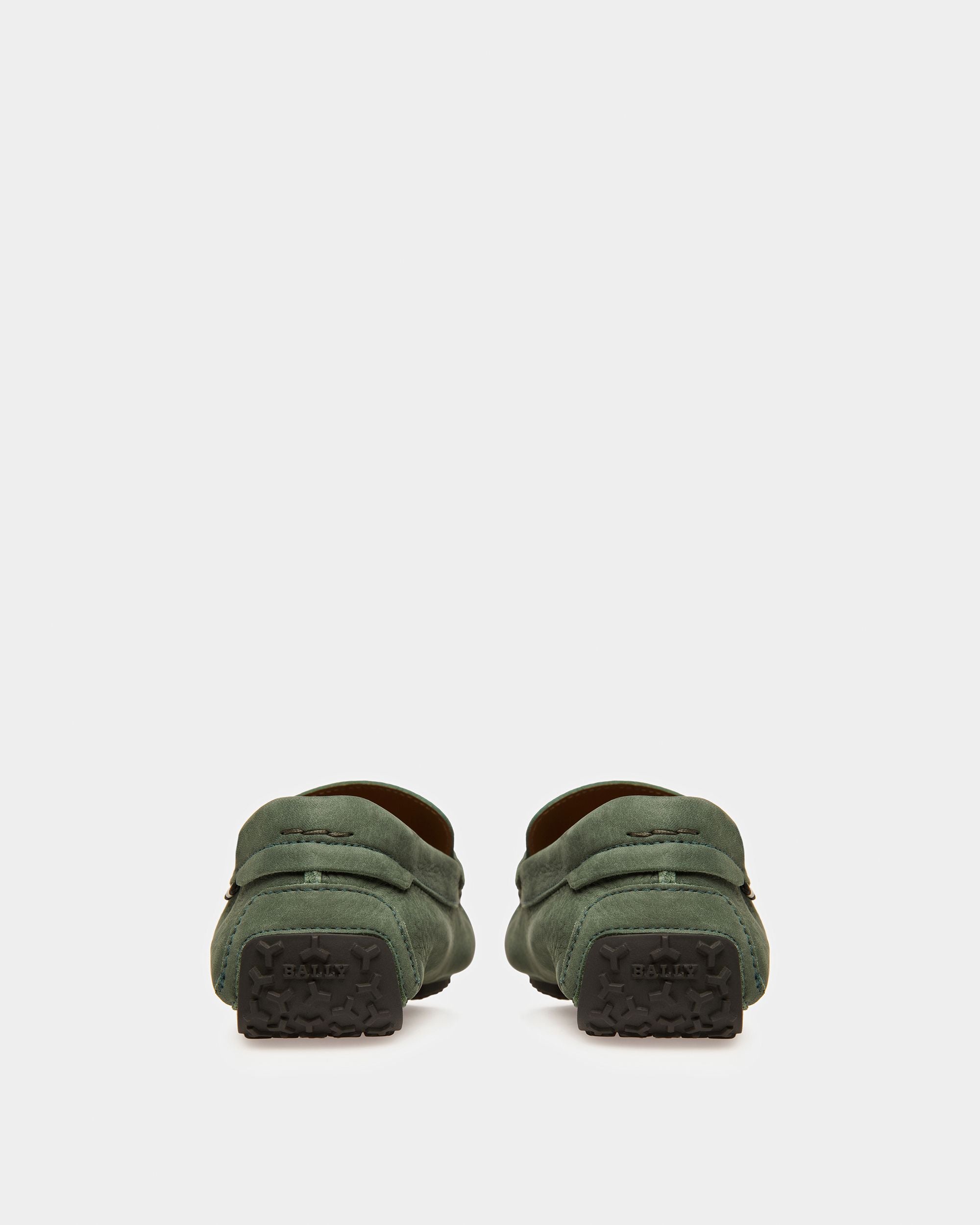 Pier Zapatos Driver De Piel En Salvia - Hombre - Bally - 04